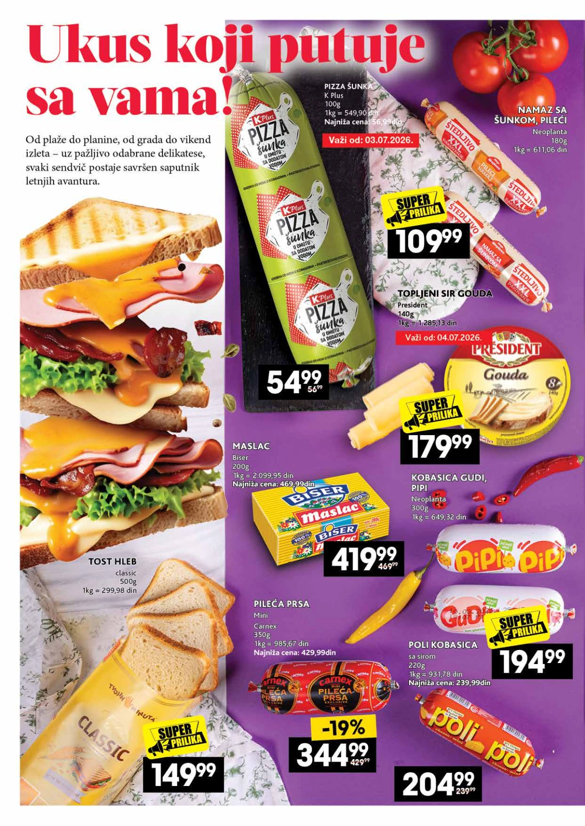 IDEA, Roda i Mercator katalog delikatesa – akcijska ponuda delikatesa na strani 2