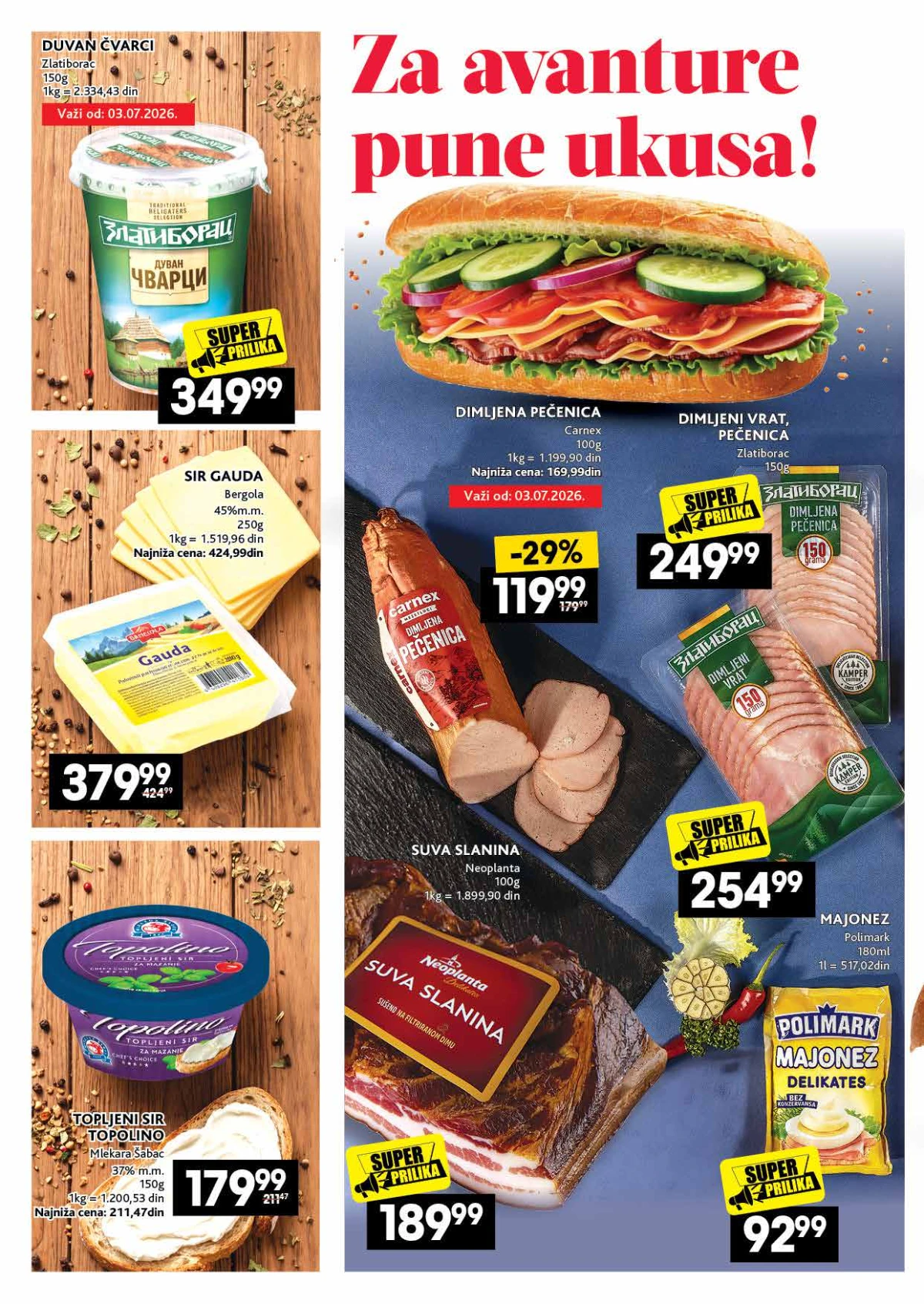 IDEA, Roda i Mercator katalog delikatesa – akcijska ponuda delikatesa na strani 4