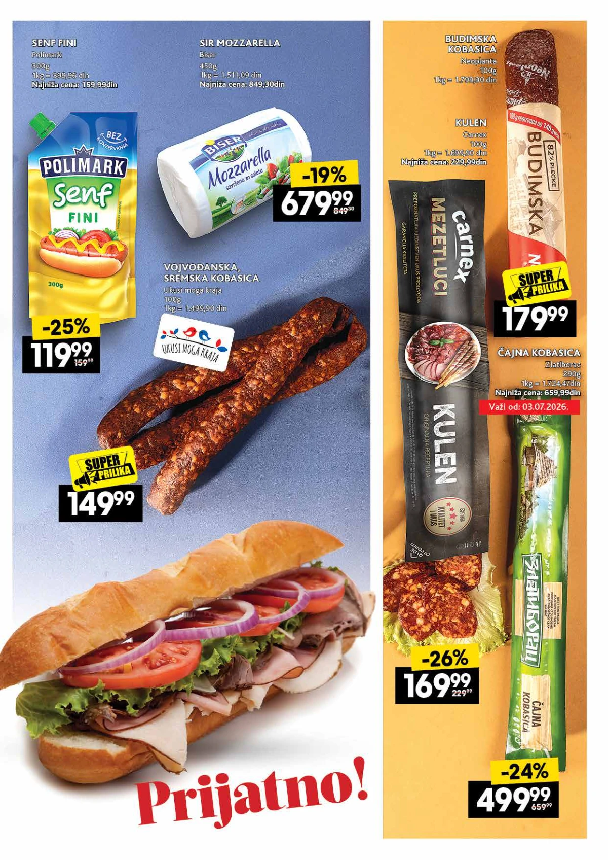 IDEA, Roda i Mercator katalog delikatesa – izbor kobasica i delikatesa na strani 5
