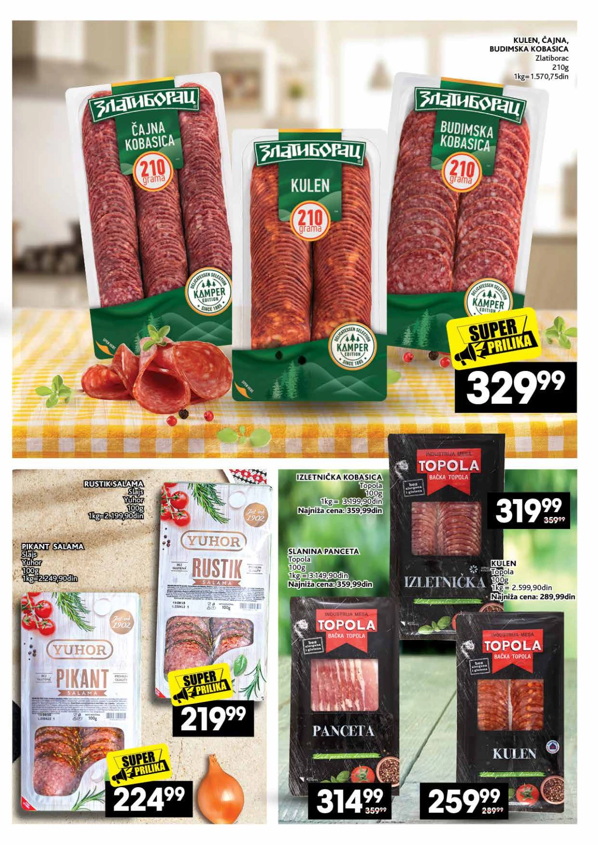 IDEA, Roda i Mercator katalog delikatesa – akcijska ponuda na strani 11