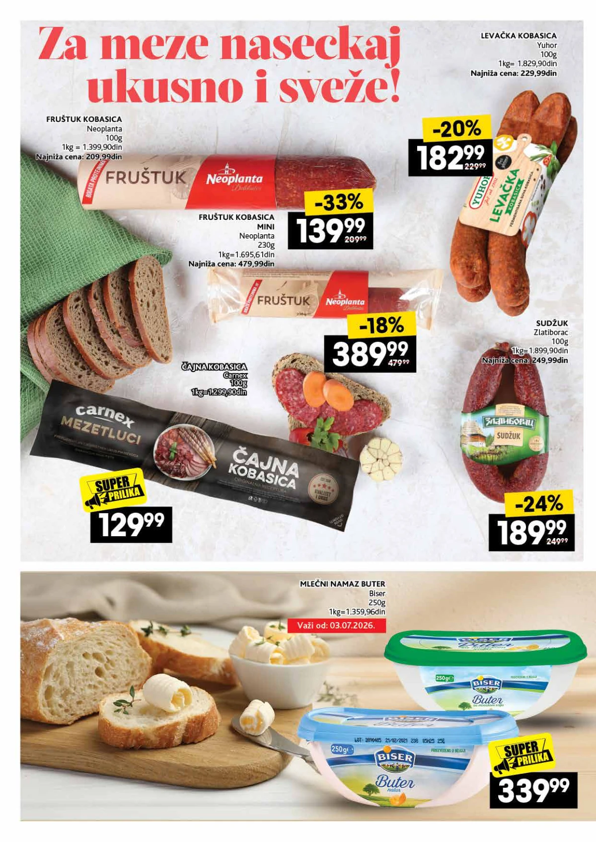 IDEA, Roda i Mercator katalog delikatesa – specijaliteti na strani 14