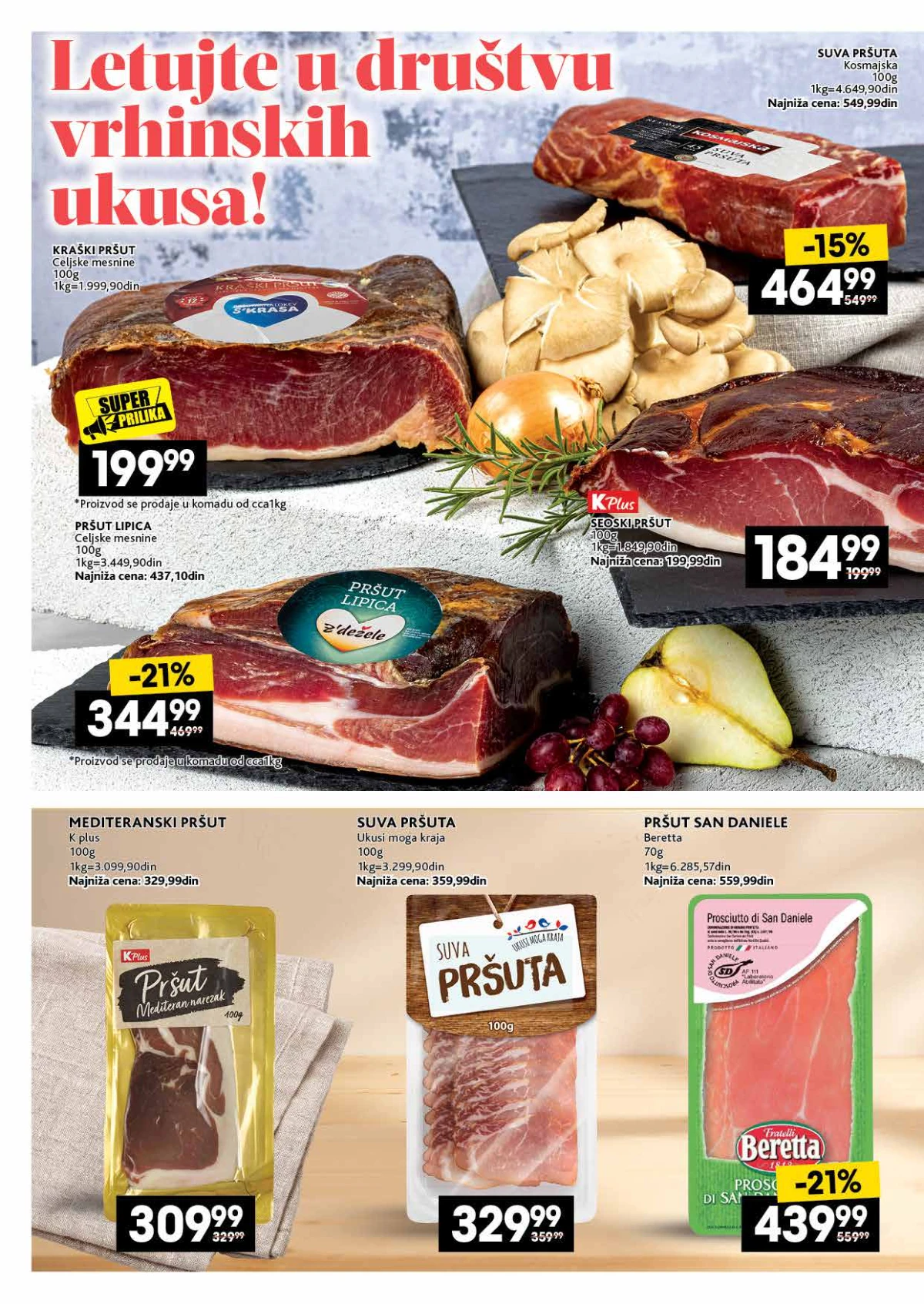 IDEA, Roda i Mercator katalog delikatesa – akcijska ponuda proizvoda na strani 22