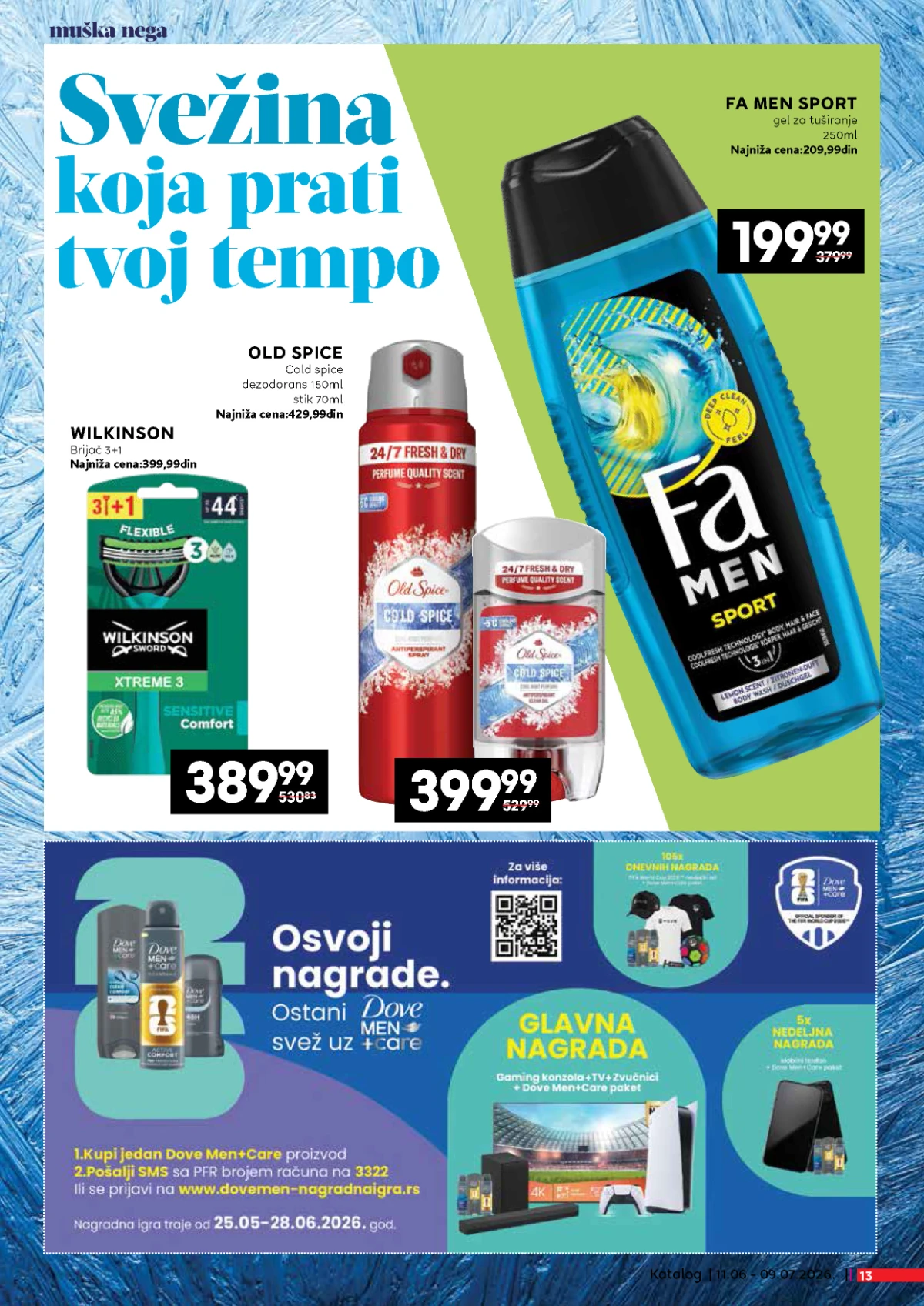 Fa Men, Old Spice i Wilkinson proizvodi za mušku negu