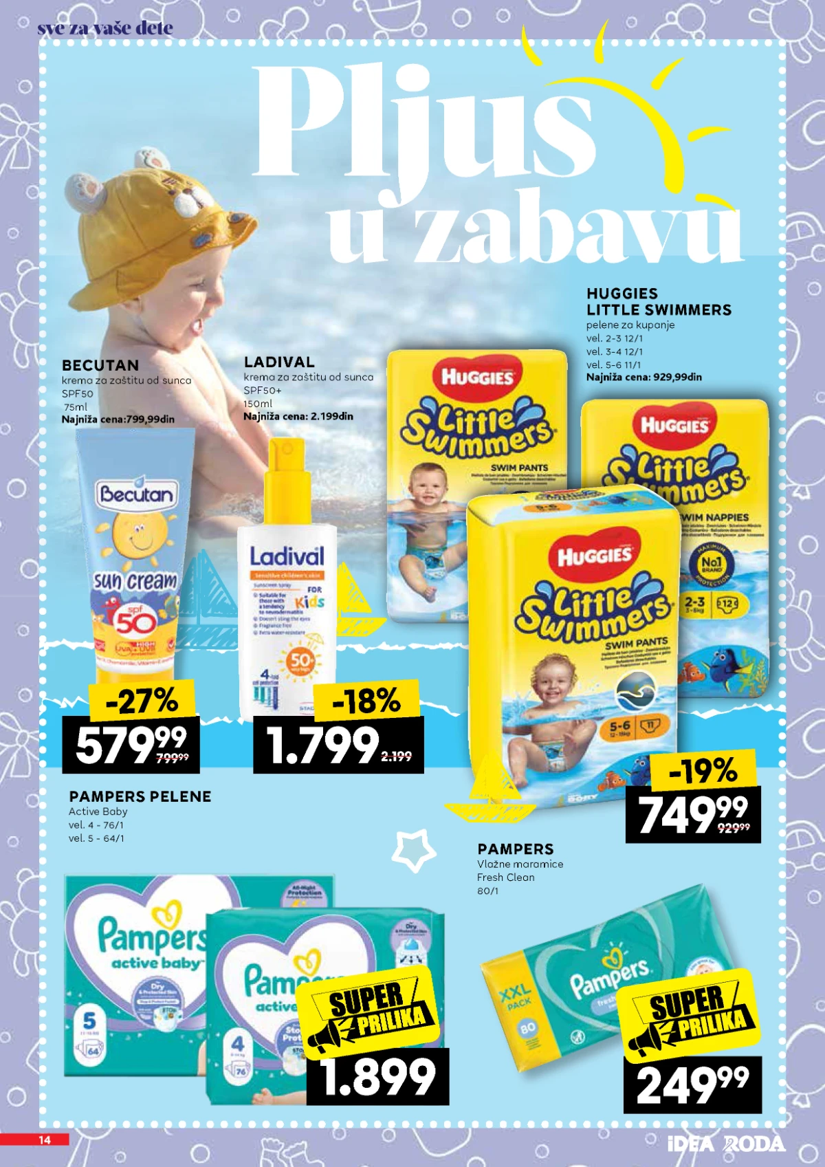Pampers, Huggies i Becutan proizvodi za bebe na akciji