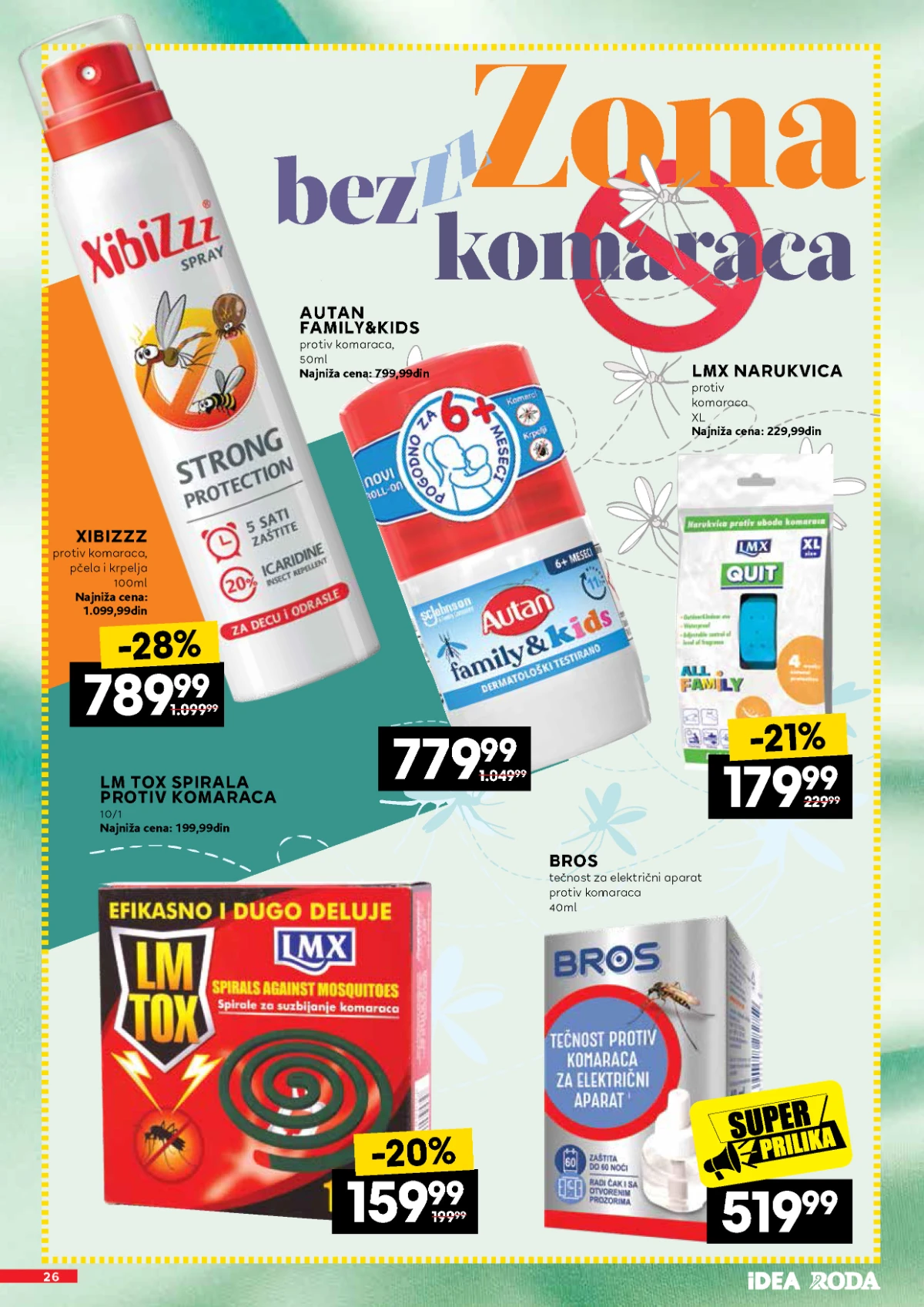 Sezonski proizvodi i letnji asortiman u IDEA, Roda i Mercator katalogu