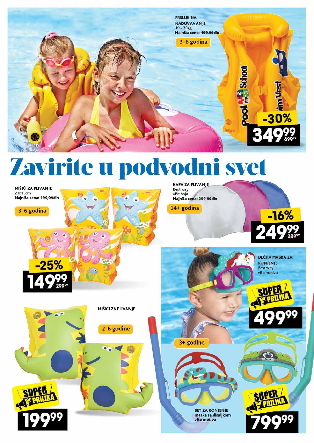 IDEA i RODA letnji katalog strana 18 – maske, disalice i oprema za plivanje