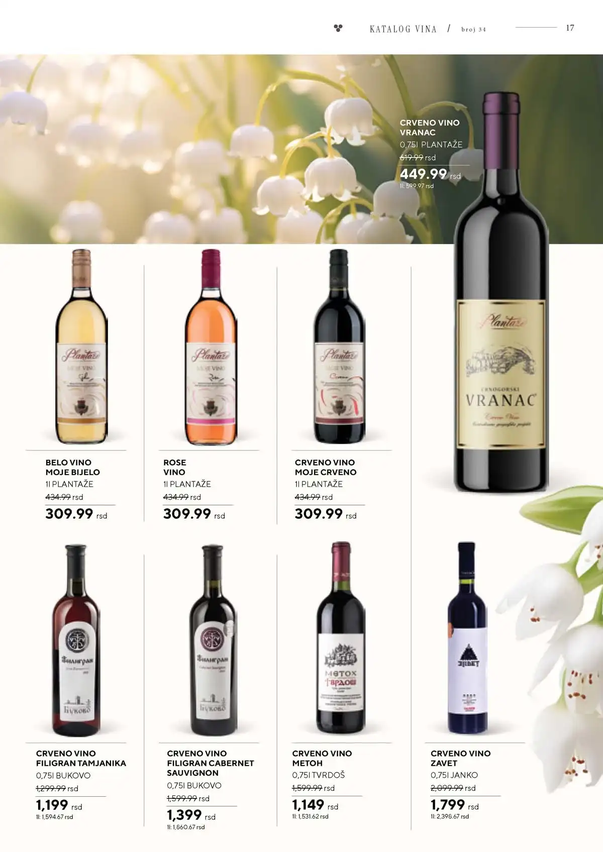 IDEA, Roda i Mercator katalog vina sniženja strana 17 Srbija
