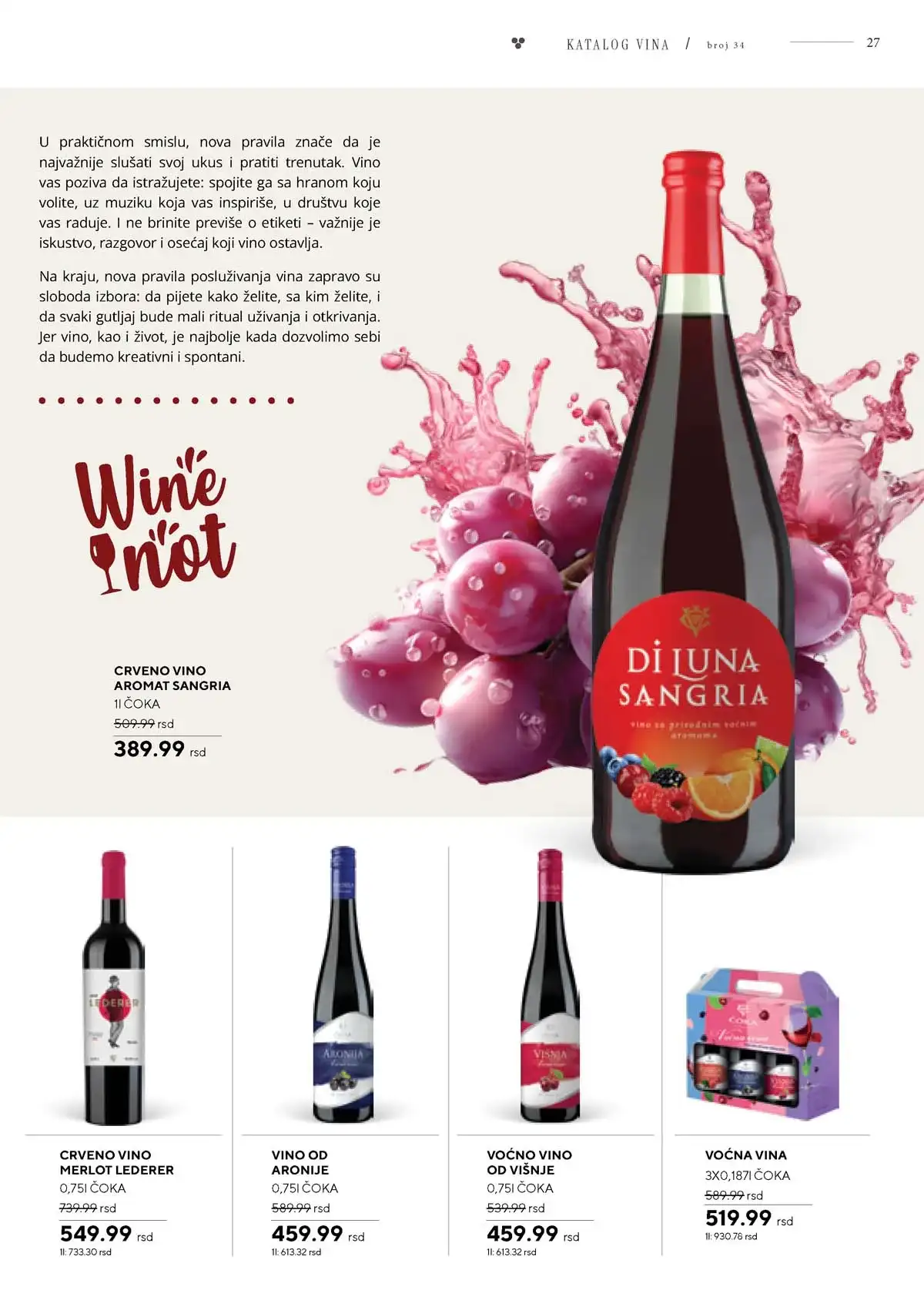 IDEA, Roda i Mercator katalog vina sniženja strana 27 Srbija