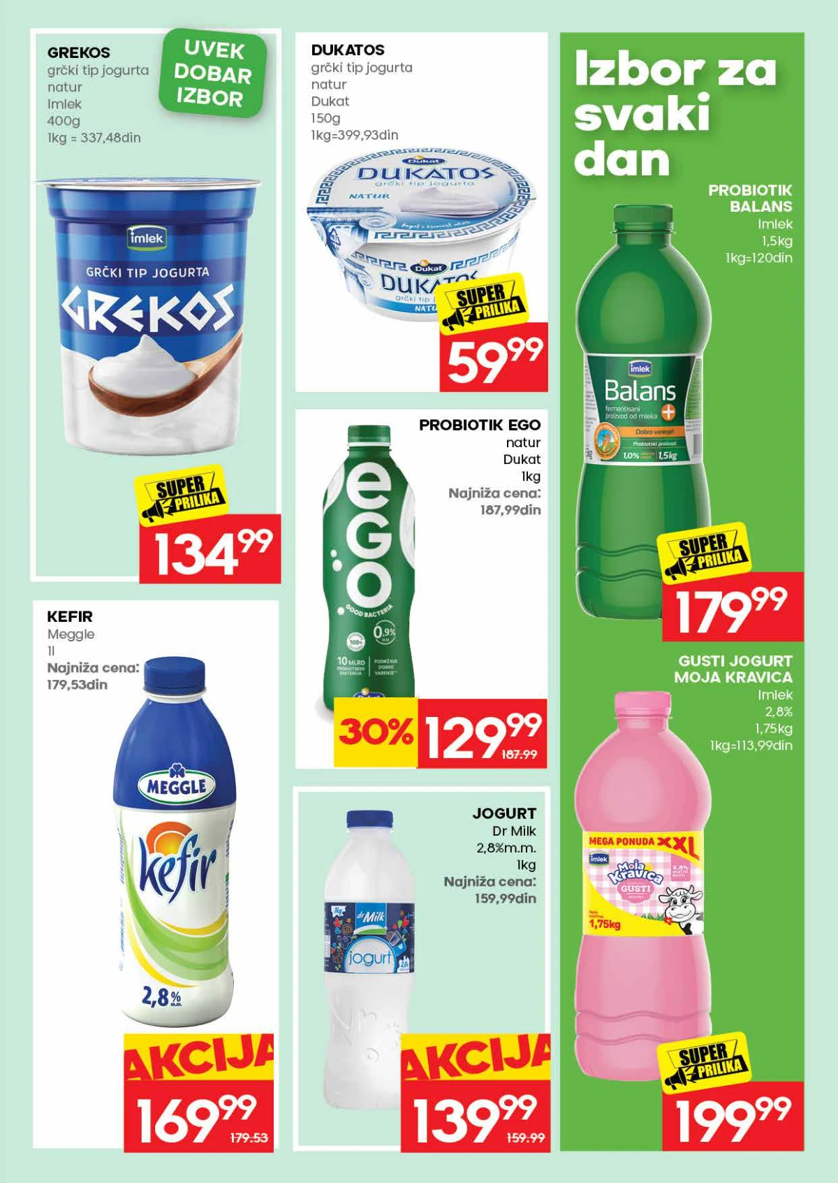 IDEA katalog – Grekos, Dukatos, EGO, Balans i Meggle mlečni proizvodi na akciji