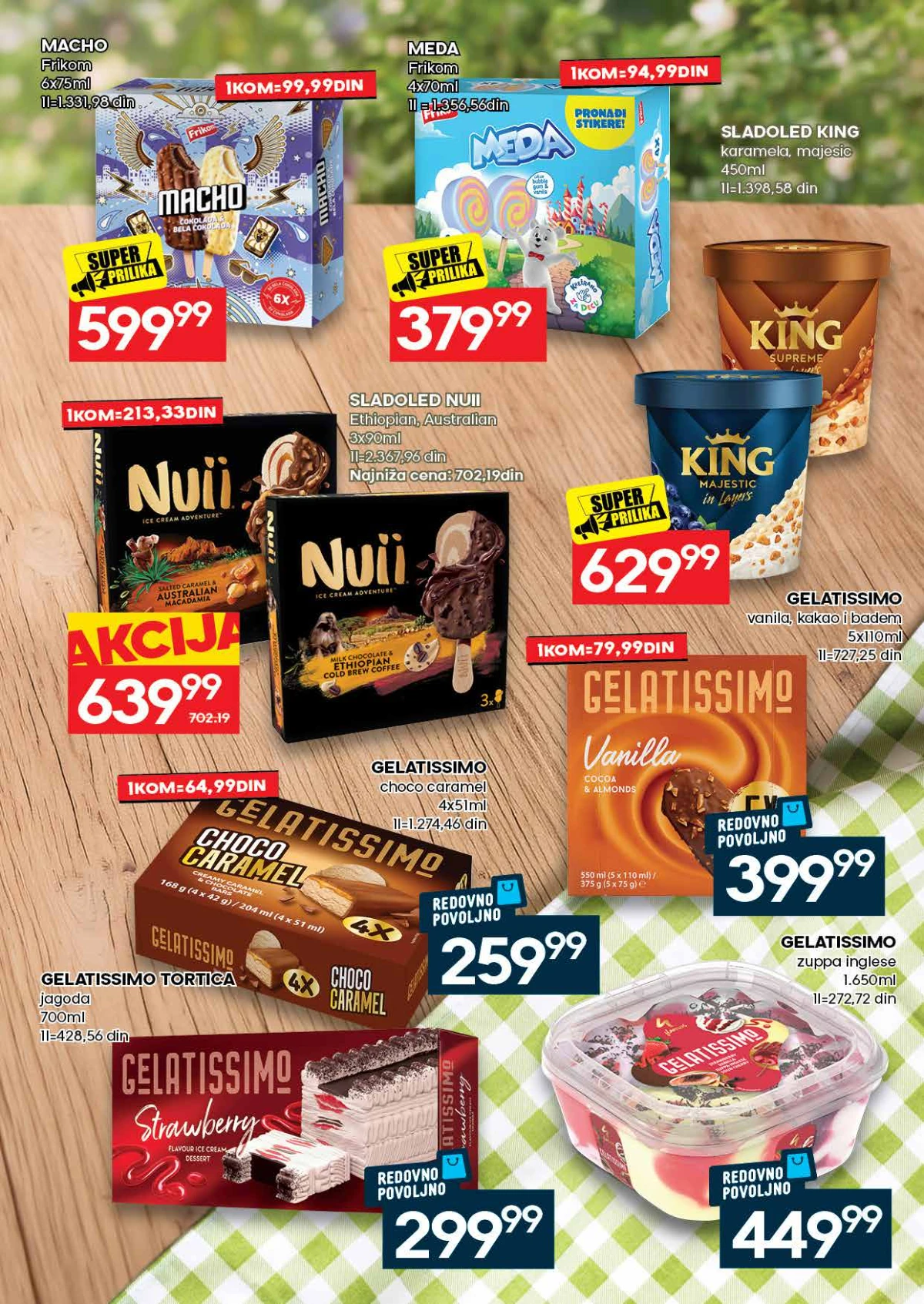 IDEA katalog – Macho, Meda, King, Nuii i Gelatissimo sladoledi