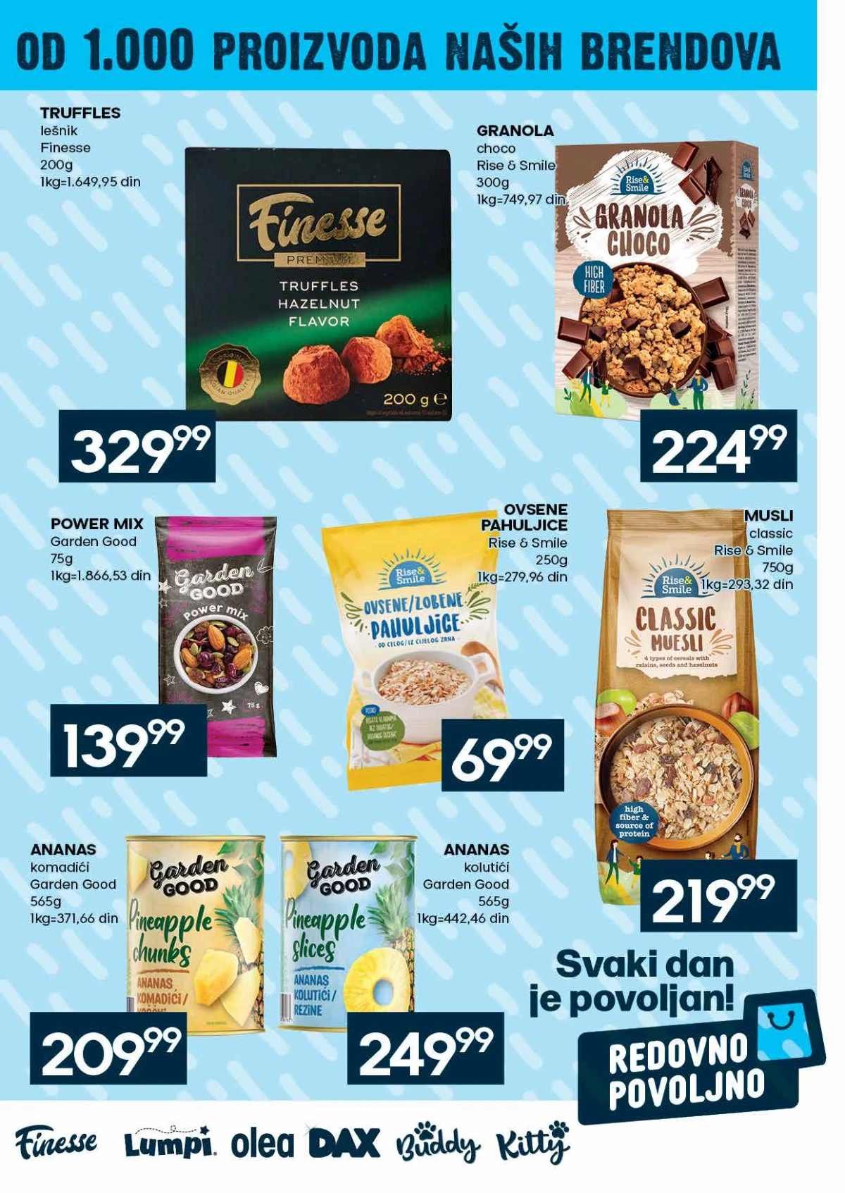 IDEA katalog – ovsene pahuljice, musli, granola, ananas i Finesse proizvodi