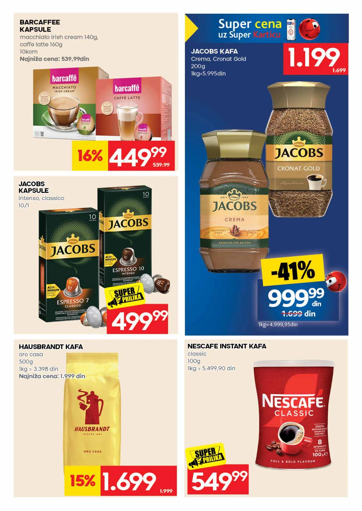 IDEA katalog – Jacobs, Barcaffè, Hausbrandt i Nescafé kafa na akciji