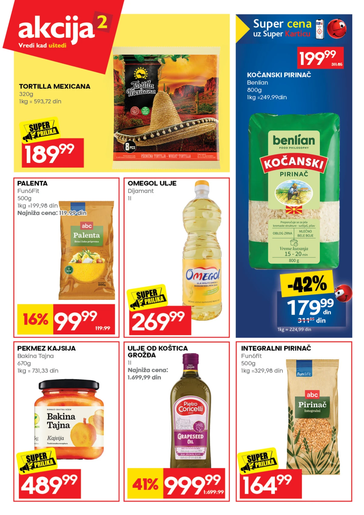 IDEA katalog – tortilla, palenta, ulje, pirinač i pekmez po akcijskim cenama