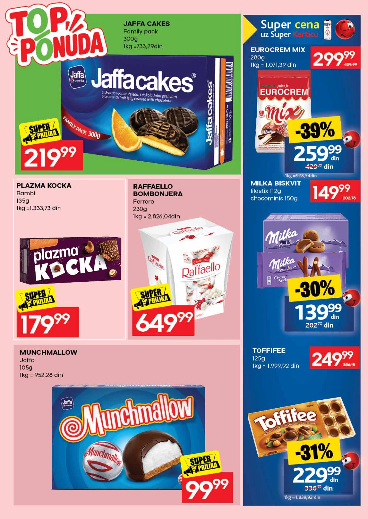IDEA katalog – Jaffa Cakes, Plazma Kocka, Raffaello, Eurocrem Mix i Toffifee