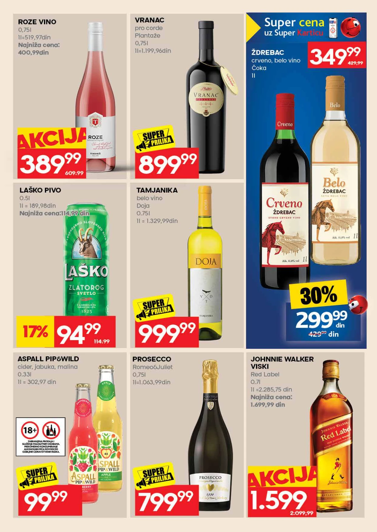 IDEA katalog – roze vino, Vranac, Tamjanika, Ždrebac, Prosecco i Johnnie Walker