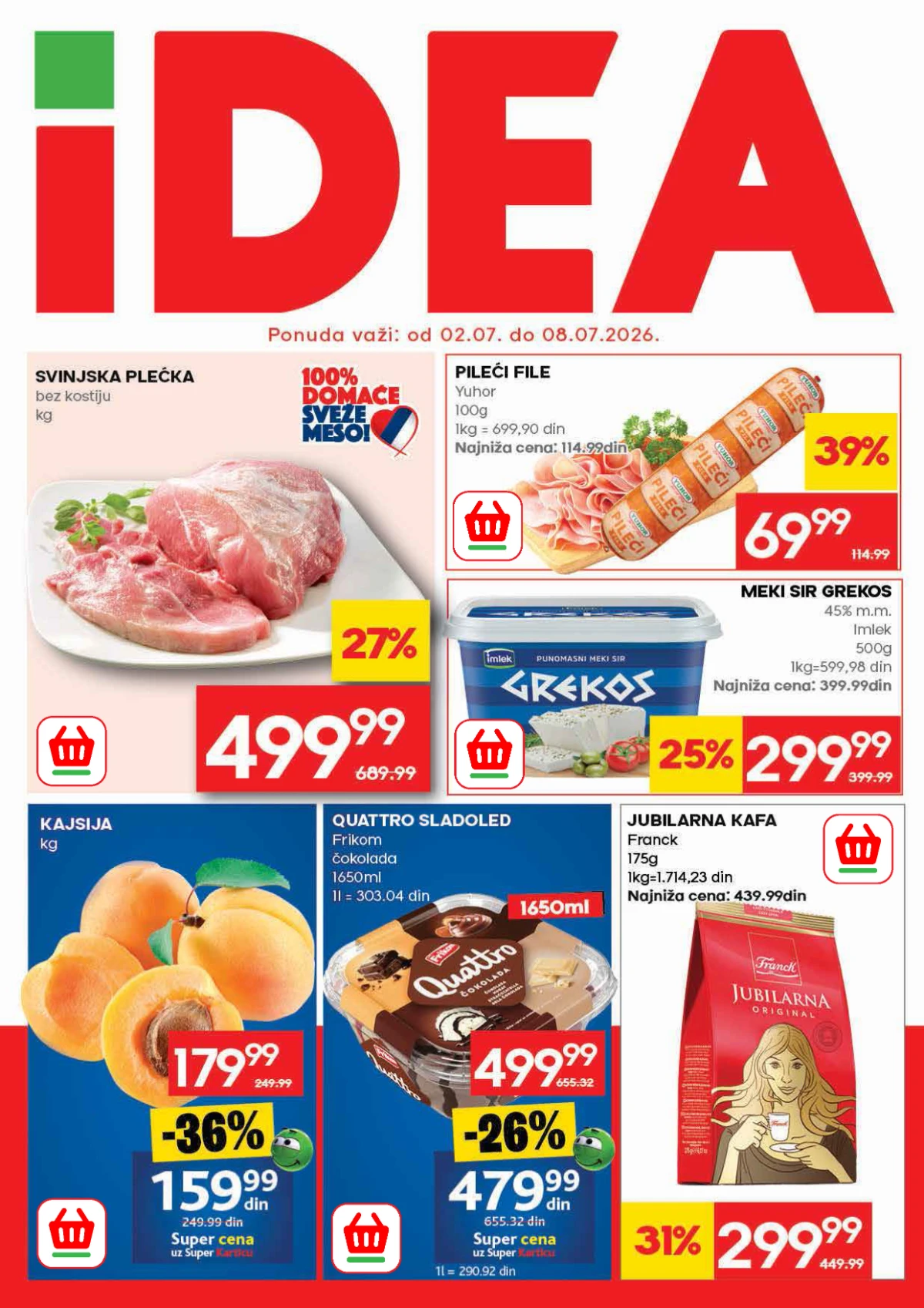 IDEA katalog sa popustima do 44% od 02. do 08.07.2026 – nedeljna akcija i velike uštede za svakodnevnu kupovinu