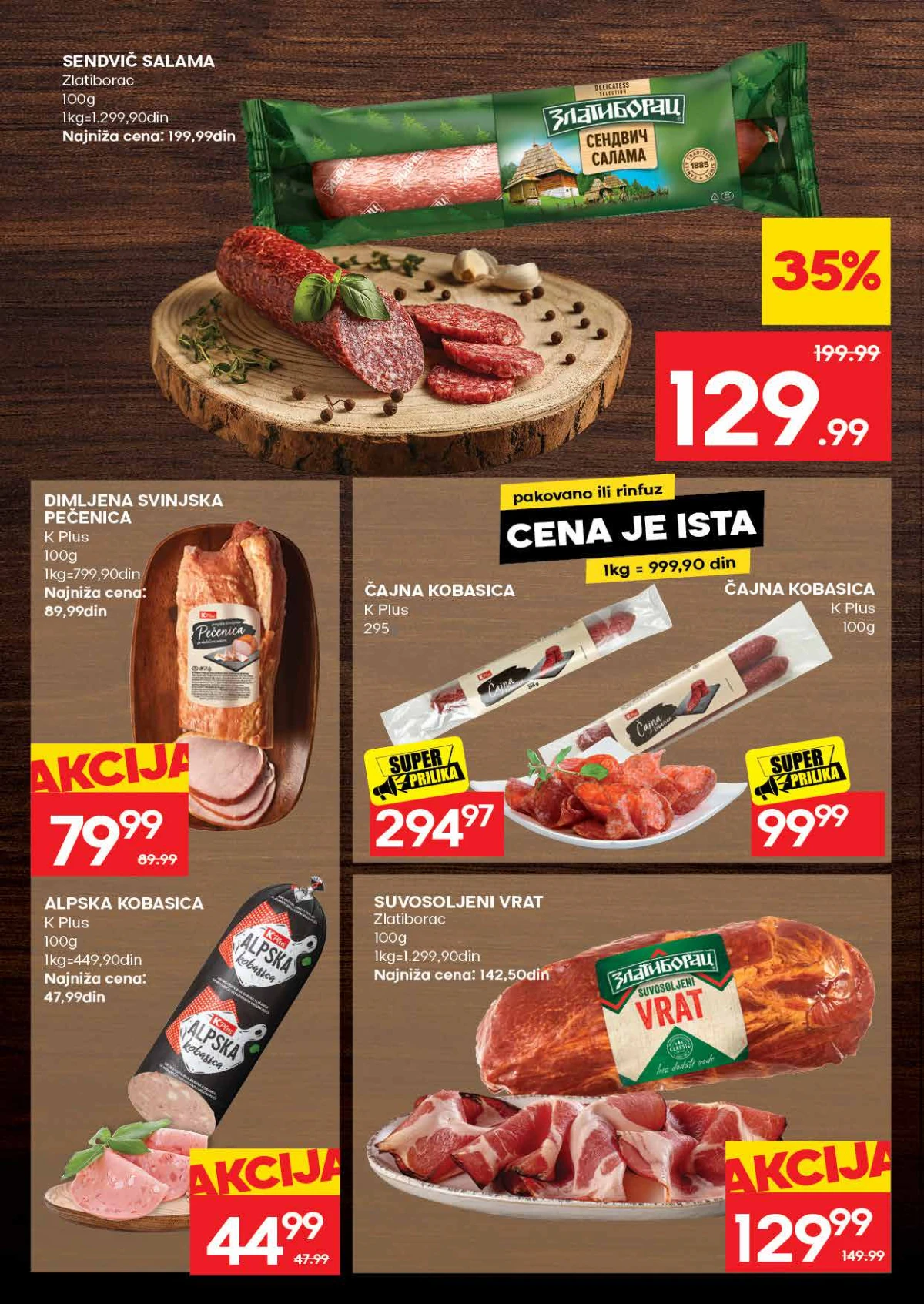 IDEA akcija strana 6 – pečenica, kobasice i suhomesnati proizvodi