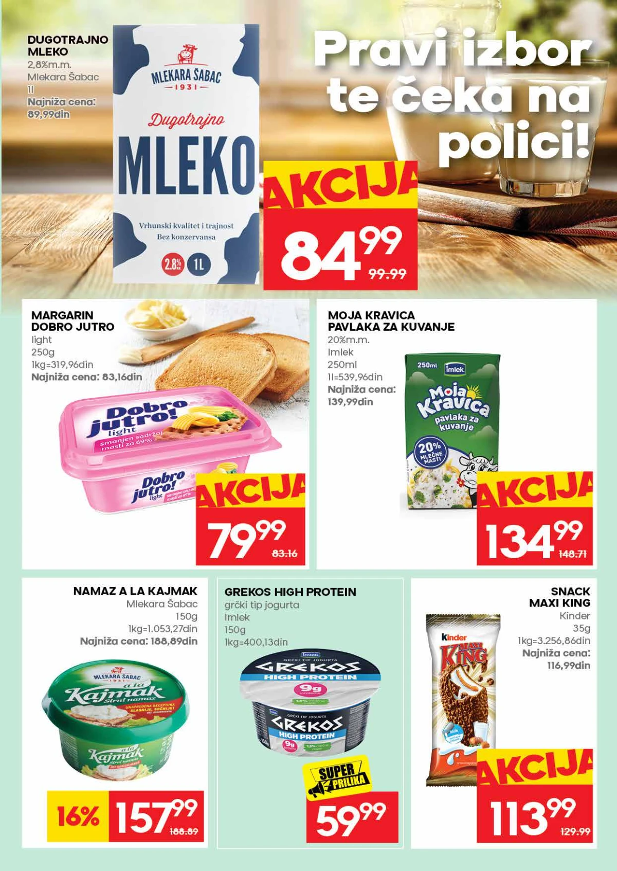 IDEA akcija strana 11 – dugotrajno mleko, margarin i grčki jogurt