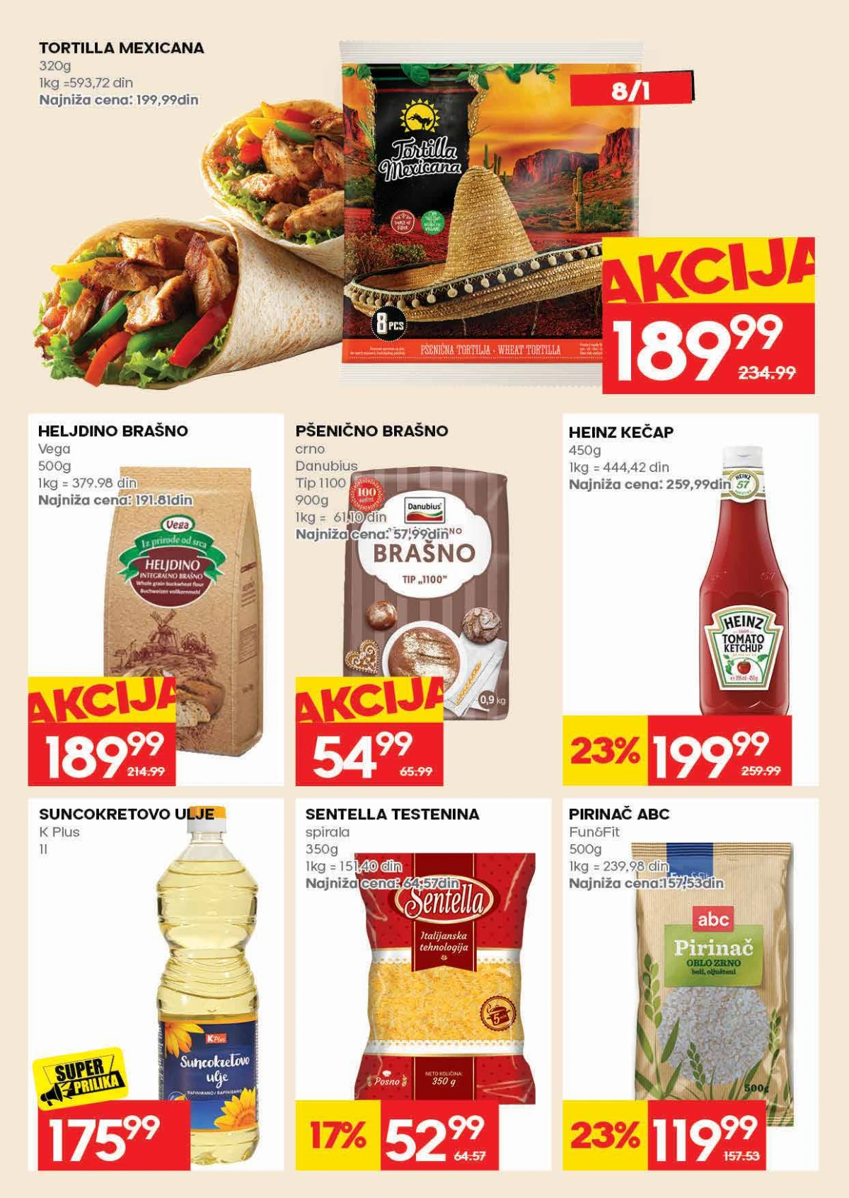 IDEA akcija strana 18 – tortilje, brašno, ulje i testenina