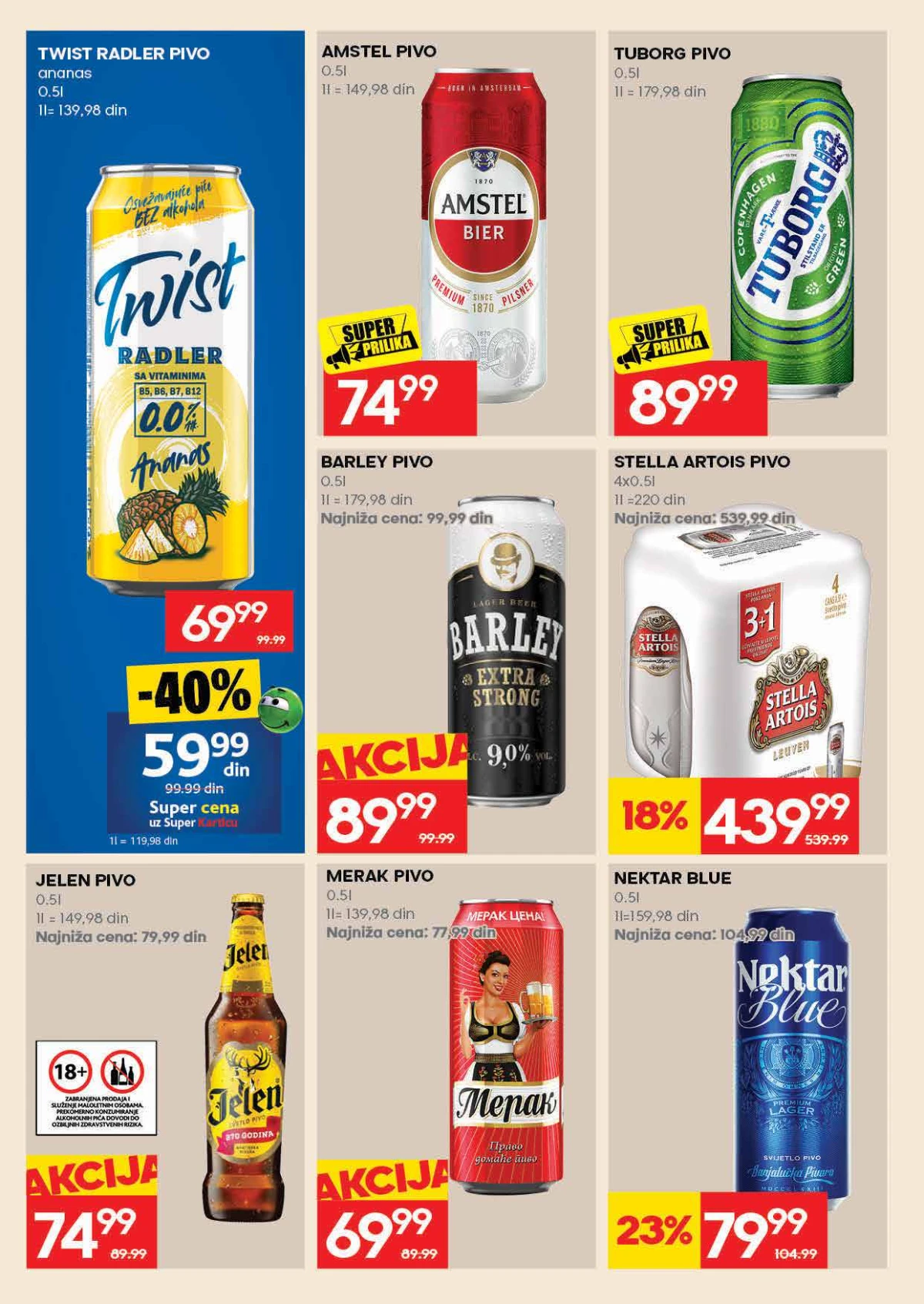 Voda sokovi i osvezavajuca pica na akciji