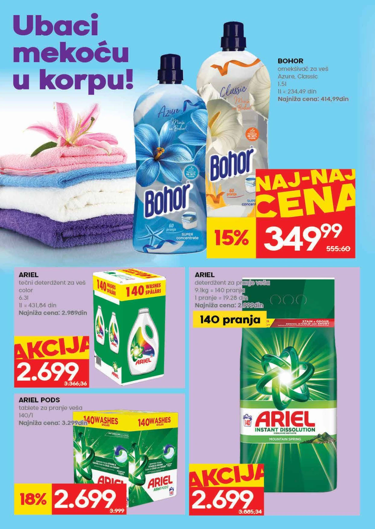 Proizvodi za licnu higijenu na akciji