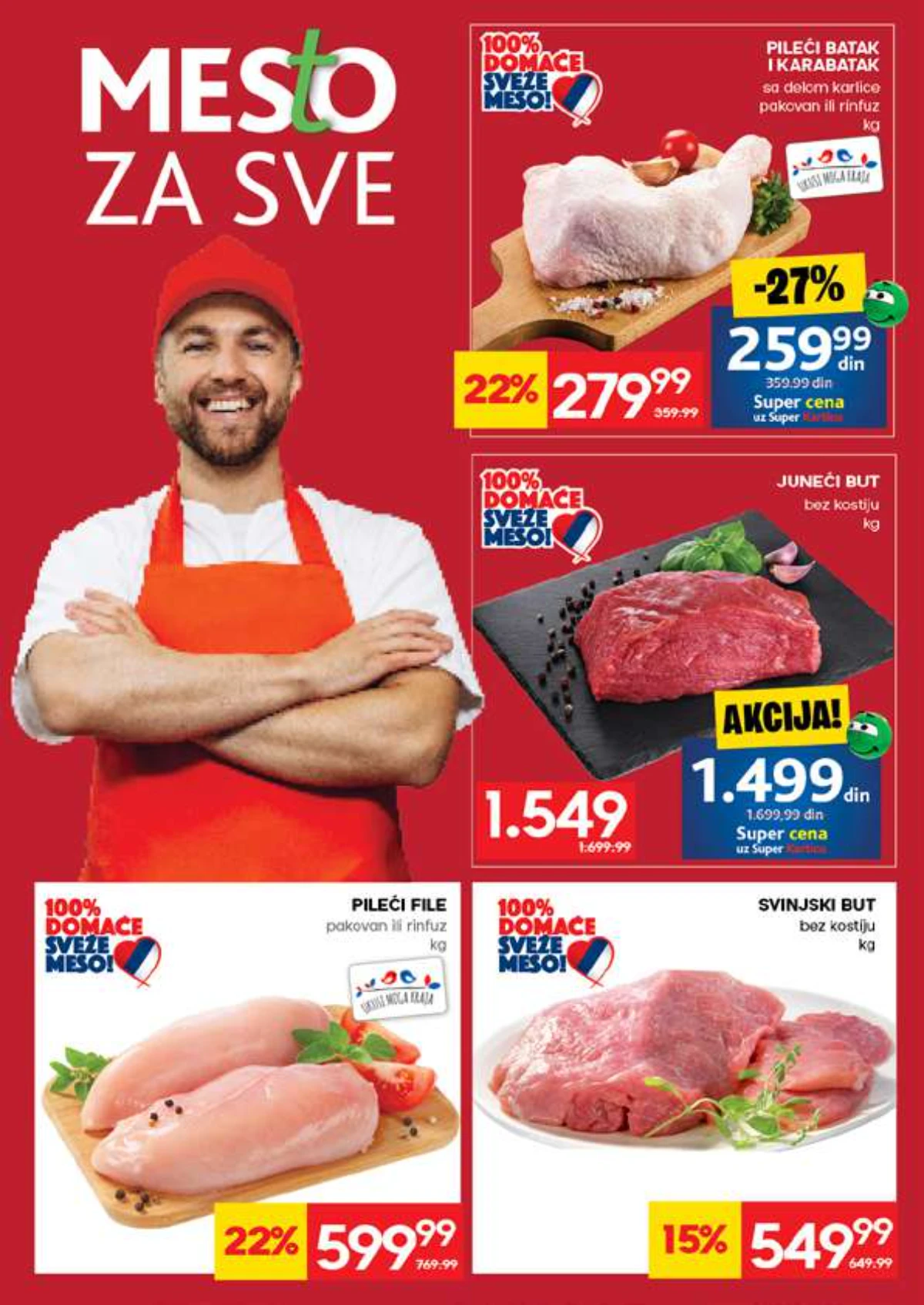IDEA katalog – meso na akciji IDEA akcija strana 4 – juneći but, pileći file i svinjski but