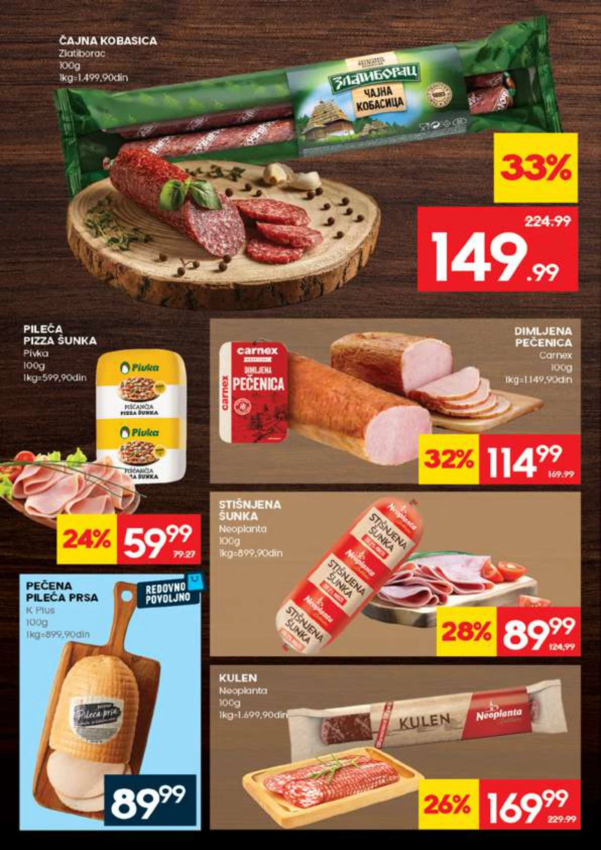 IDEA katalog – suhomesnato na akciji IDEA akcija strana 6 – kulen, čajna kobasica i šunka na sniženju