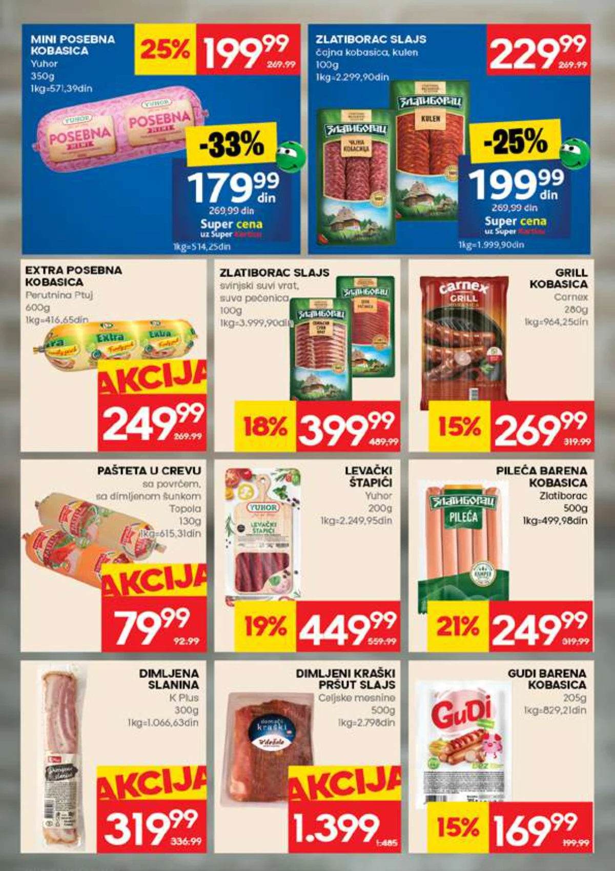 IDEA katalog – kobasice i delikates proizvodi IDEA akcija strana 8 – kulen, kobasice i paštete na akciji