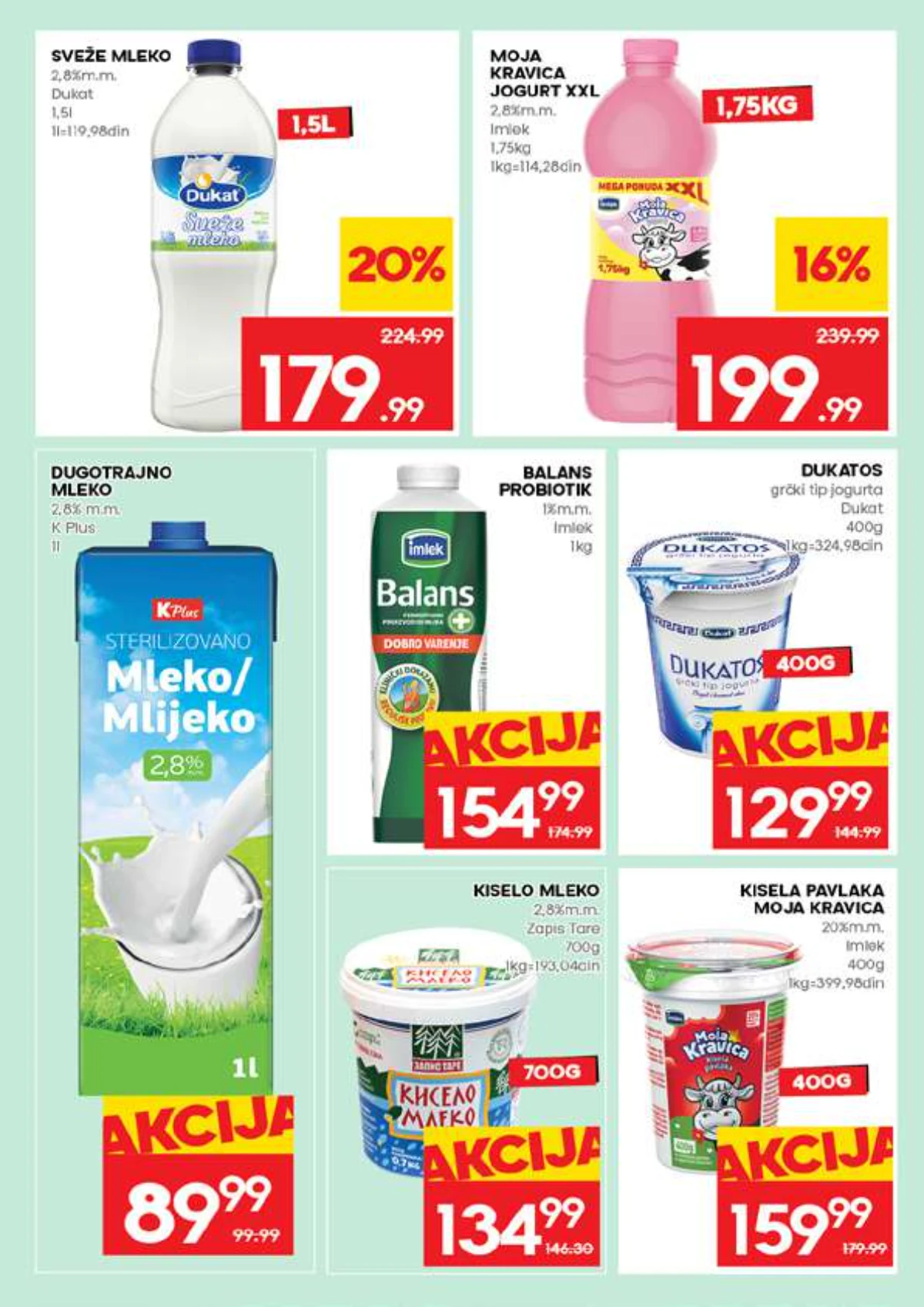 IDEA akcija – mleko i jogurt IDEA katalog strana 10 – Dukat mleko, jogurt i probiotski napici