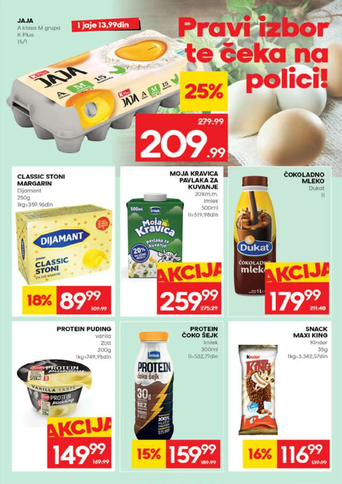 IDEA katalog – jaja i proteinski proizvodi IDEA akcija strana 11 – jaja, margarin i protein šejk na sniženju