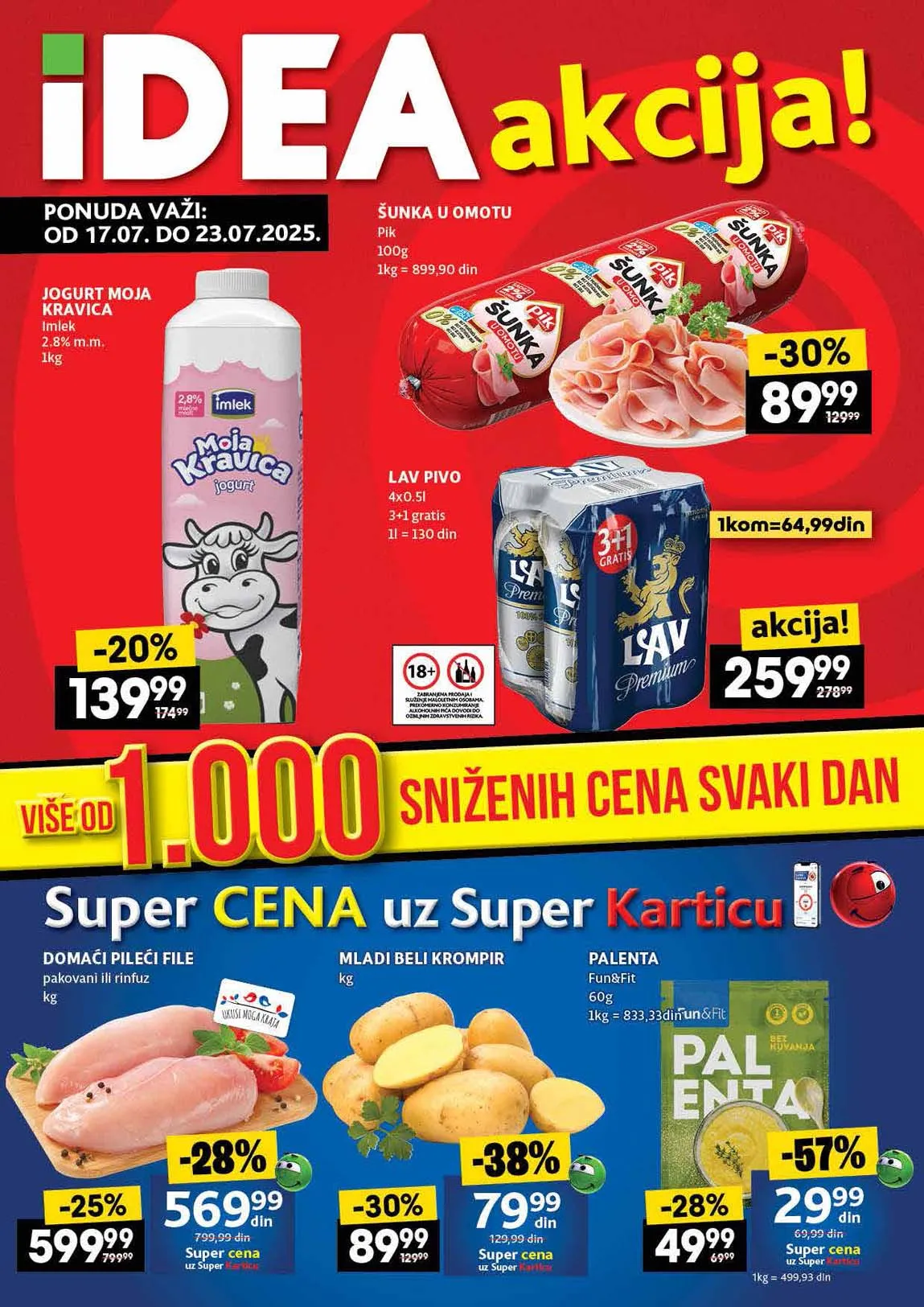 IDEA – Nedeljni katalog sniženja do 23. jula 2025. | Popusti do 59%
