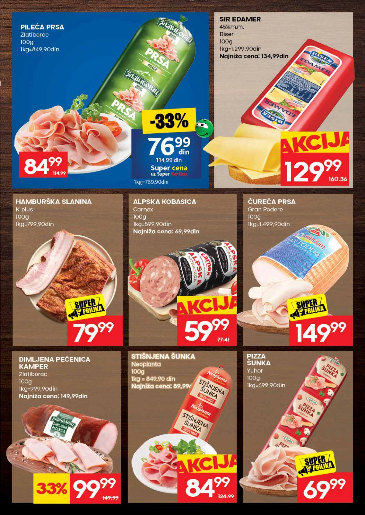 IDEA katalog strana 7 – šunke, slanine i delikates proizvodi