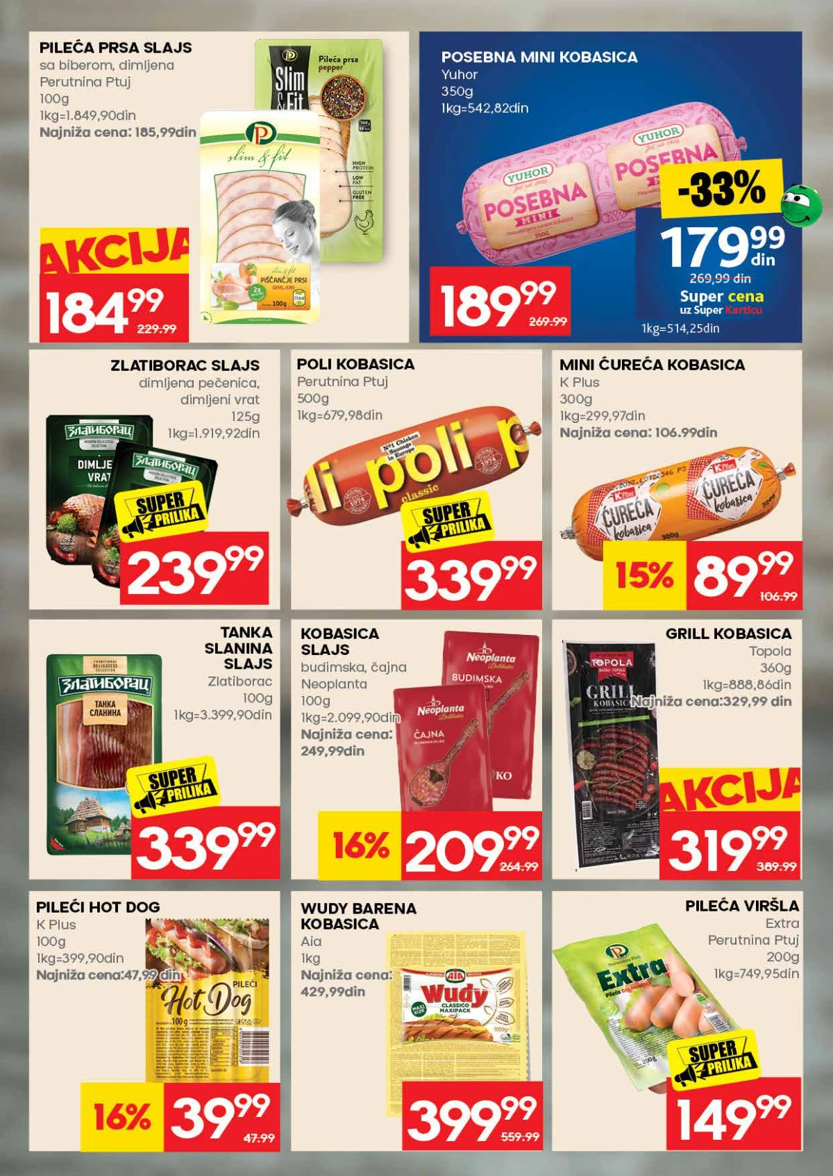 IDEA katalog strana 8 – kobasice, viršle i mesni proizvodi