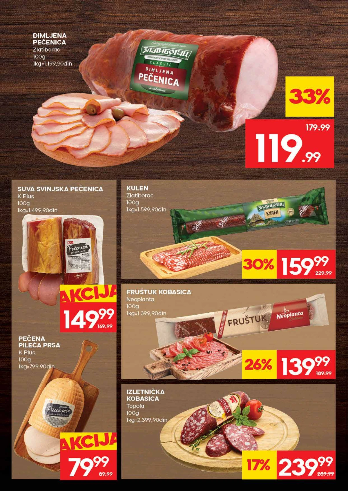 IDEA katalog – kulen, šunka i suhomesnato na akciji IDEA akcija strana 6 – čajna kobasica, šunka i pečenica na sniženju