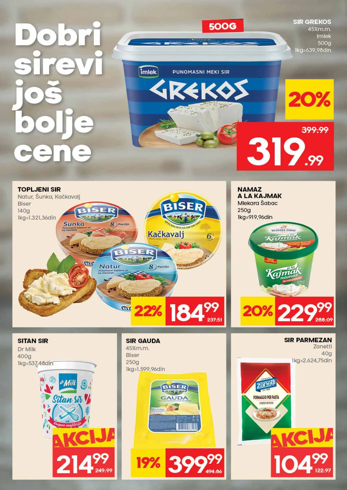 IDEA katalog 21–27.05.2026 – sirevi i mlečni proizvodi na akciji IDEA akcija strana 9 – sirevi i mlečni proizvodi po sniženim cenama