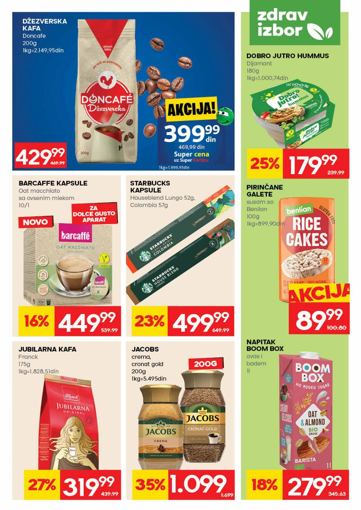 IDEA katalog – zdrav izbor i proizvodi za doručak IDEA akcija strana 15 – ovsena kaša, Plazma Diet i Alpro napici na akciji