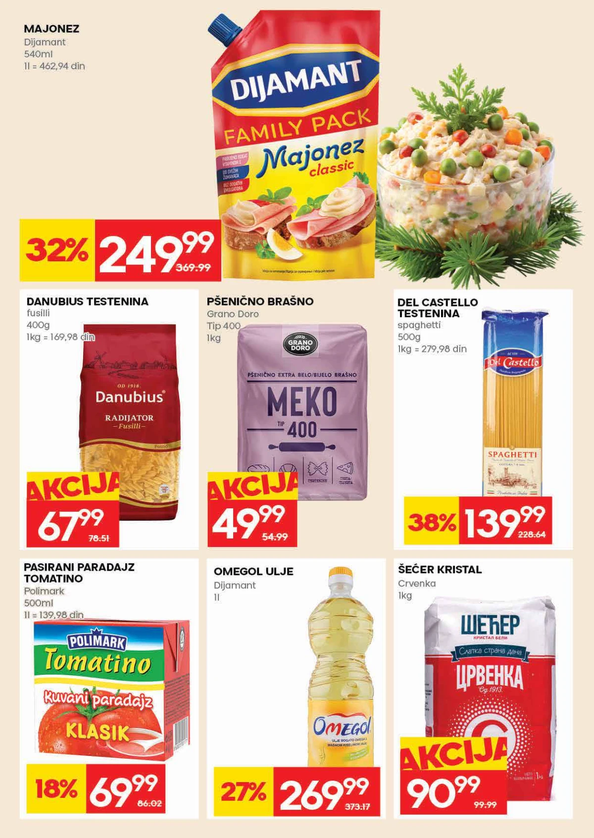 IDEA akcija 21–27.05.2026 – brašno, testenina i začini IDEA katalog strana 16 – brašno, testenina i osnovne namirnice na sniženju