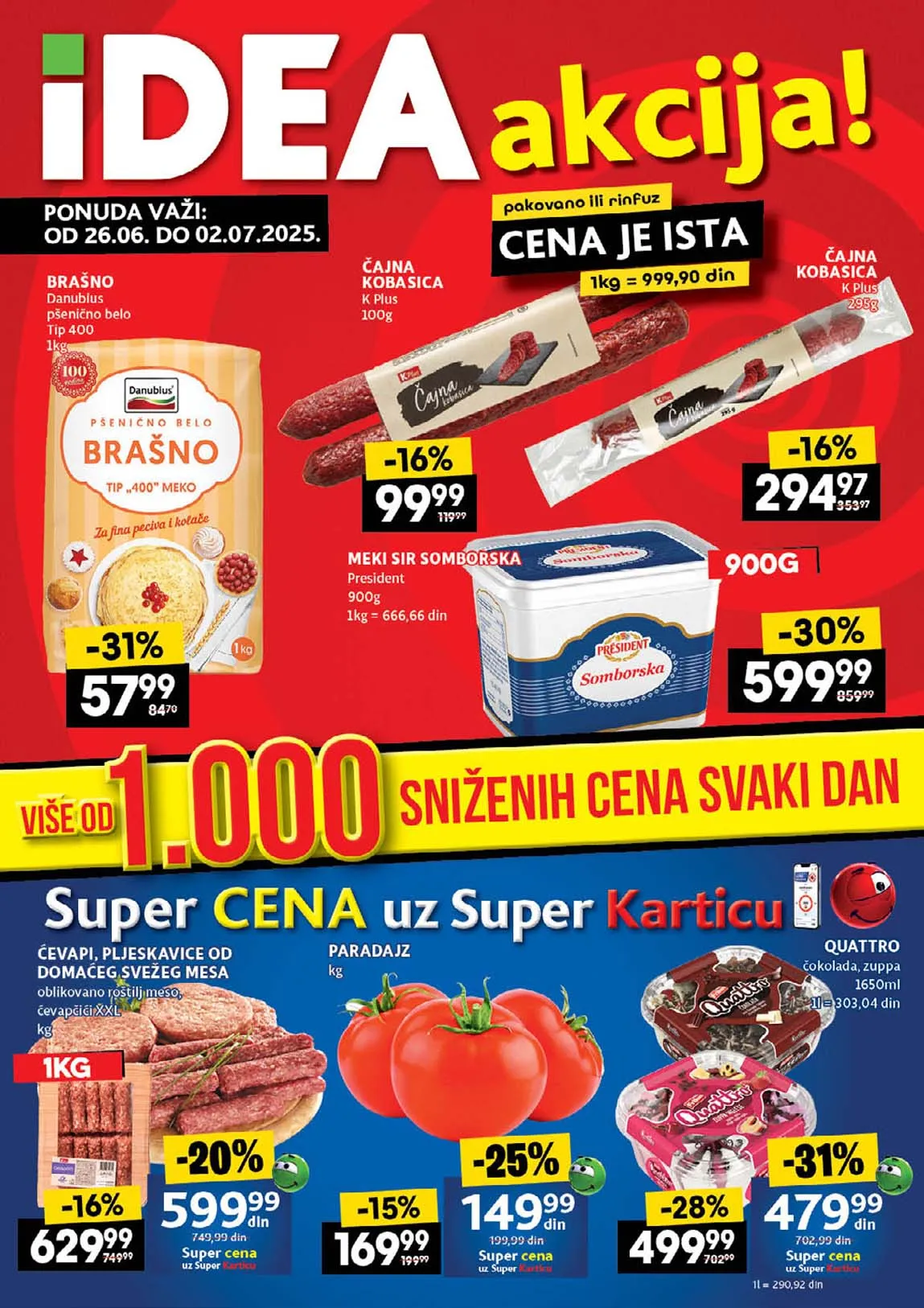Idea akcija Nedeljni katalog sniženja do 02.07.2025