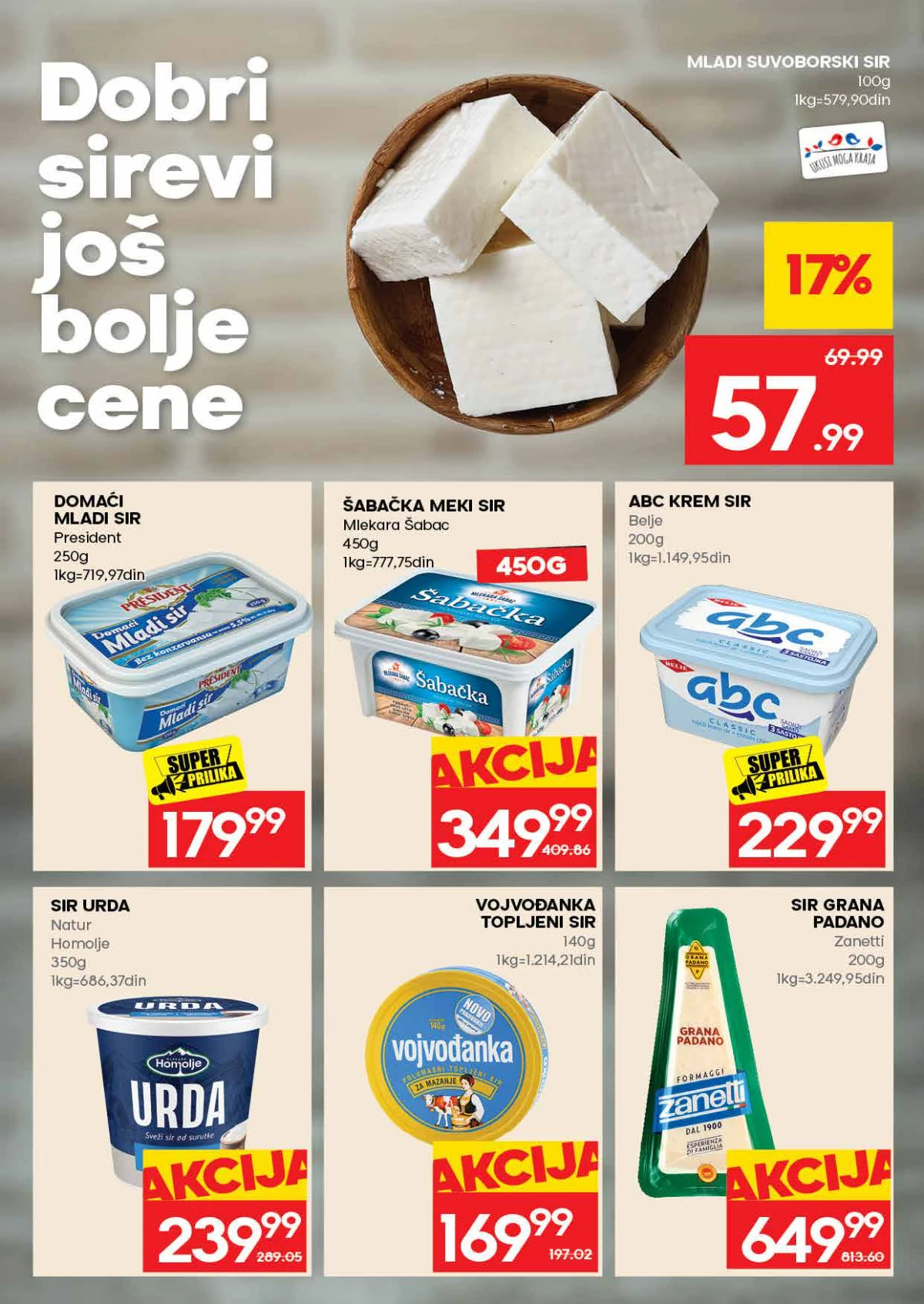 IDEA katalog do 03.06.2026 – sirevi i mlečni proizvodi na akciji IDEA akcija strana 9 – sirevi i mlečni proizvodi po sniženim cenama