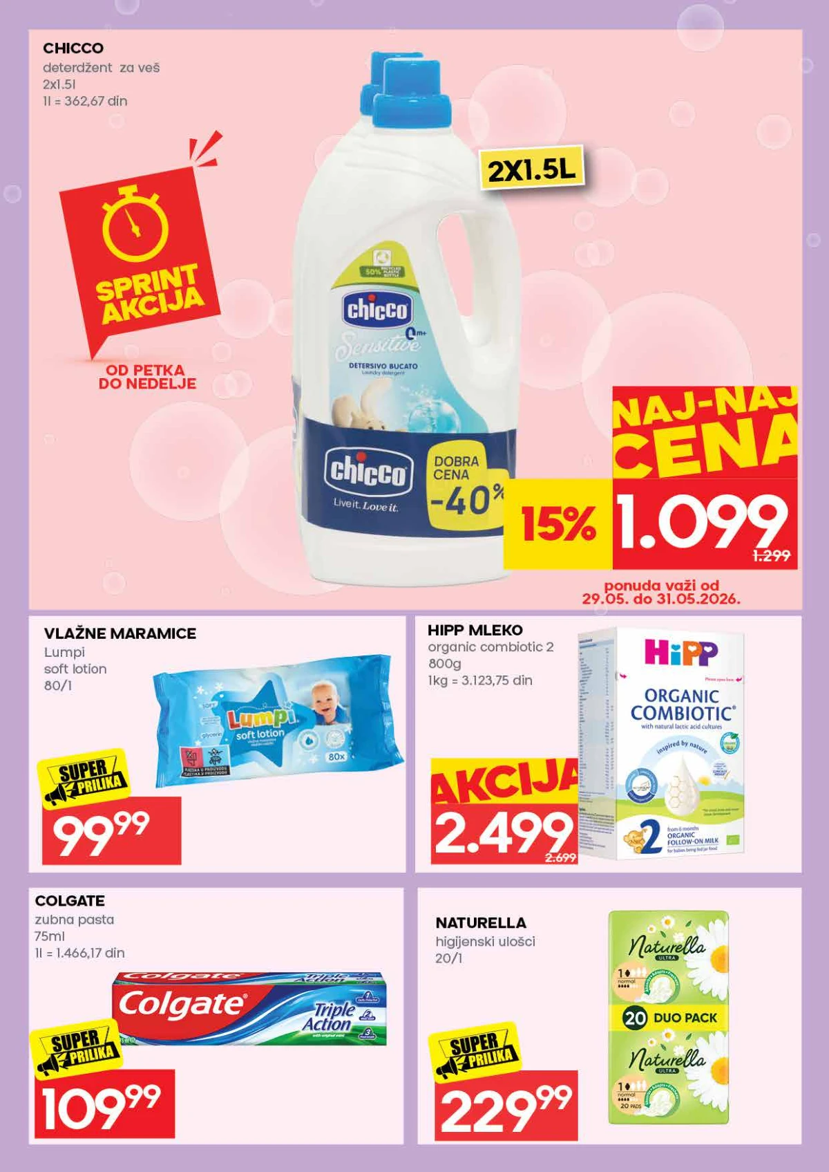IDEA katalog – sokovi i gazirana pića na akciji IDEA akcija strana 29 – Coca-Cola, voda i sokovi po sniženim cenama