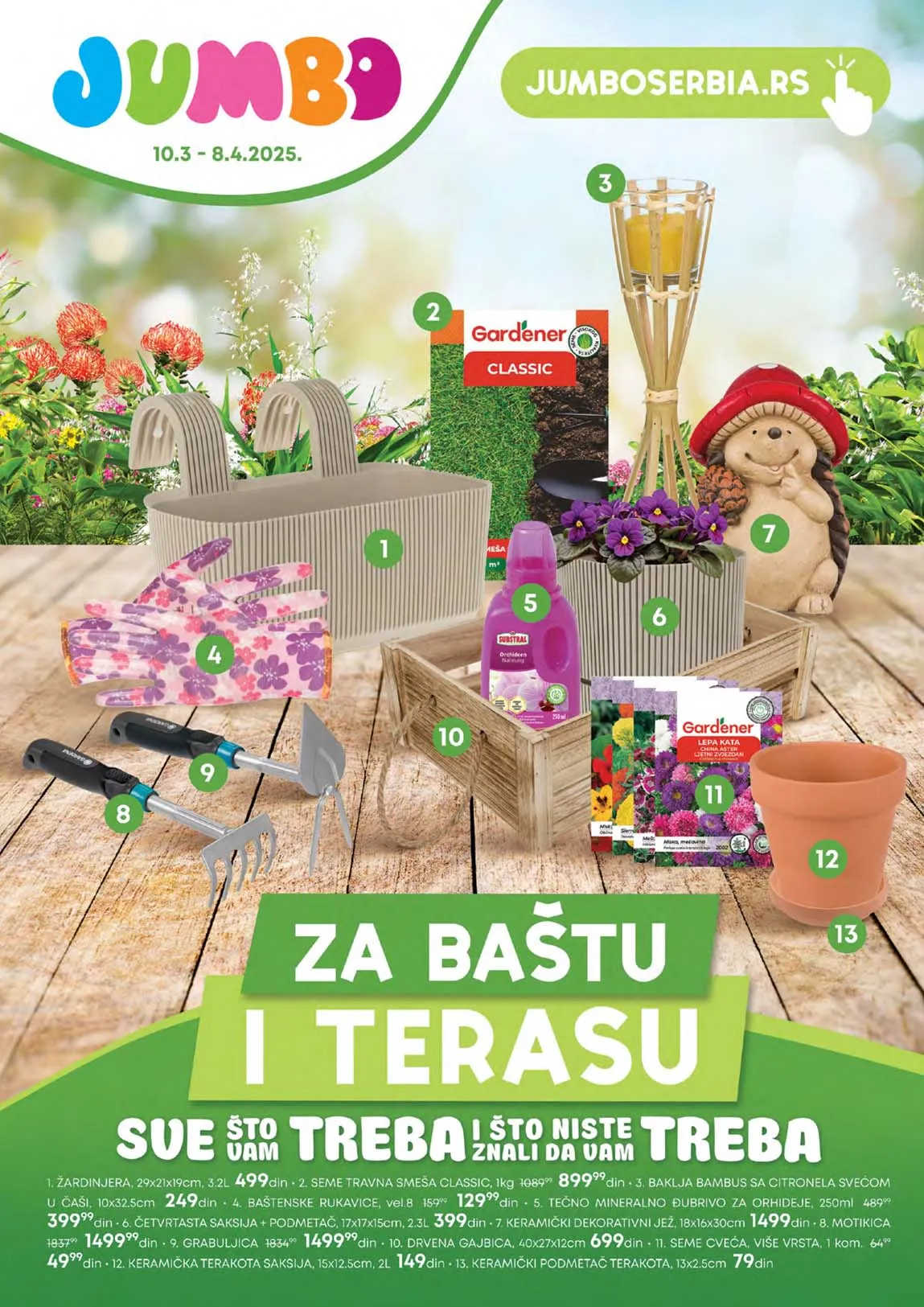 JUMBO Akcija Bašta i tarasa katalog sniženja do 08.04.2025