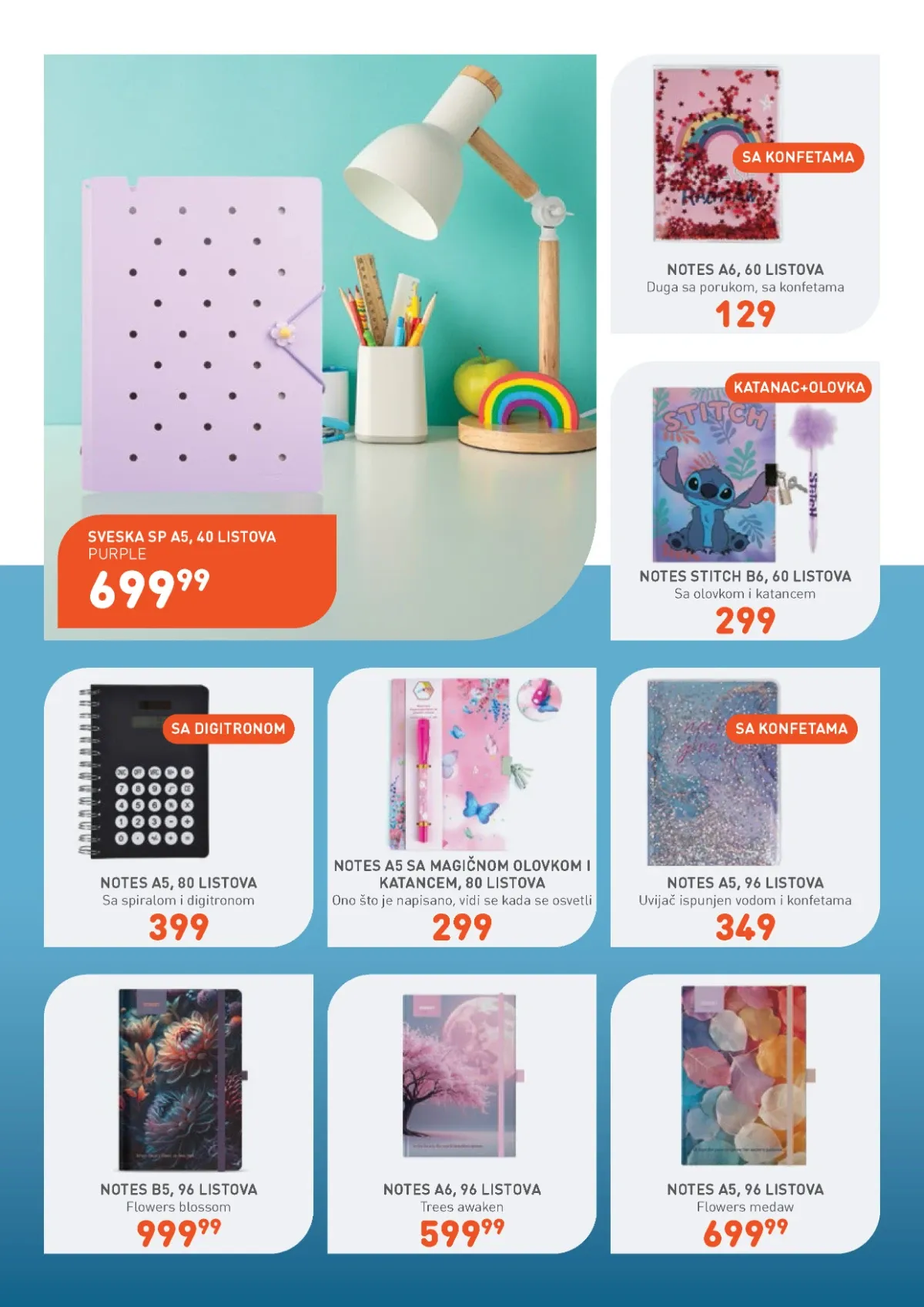 Jumbo sveske i notesi – A4, A5 i B5 modeli sa različitim dezenima