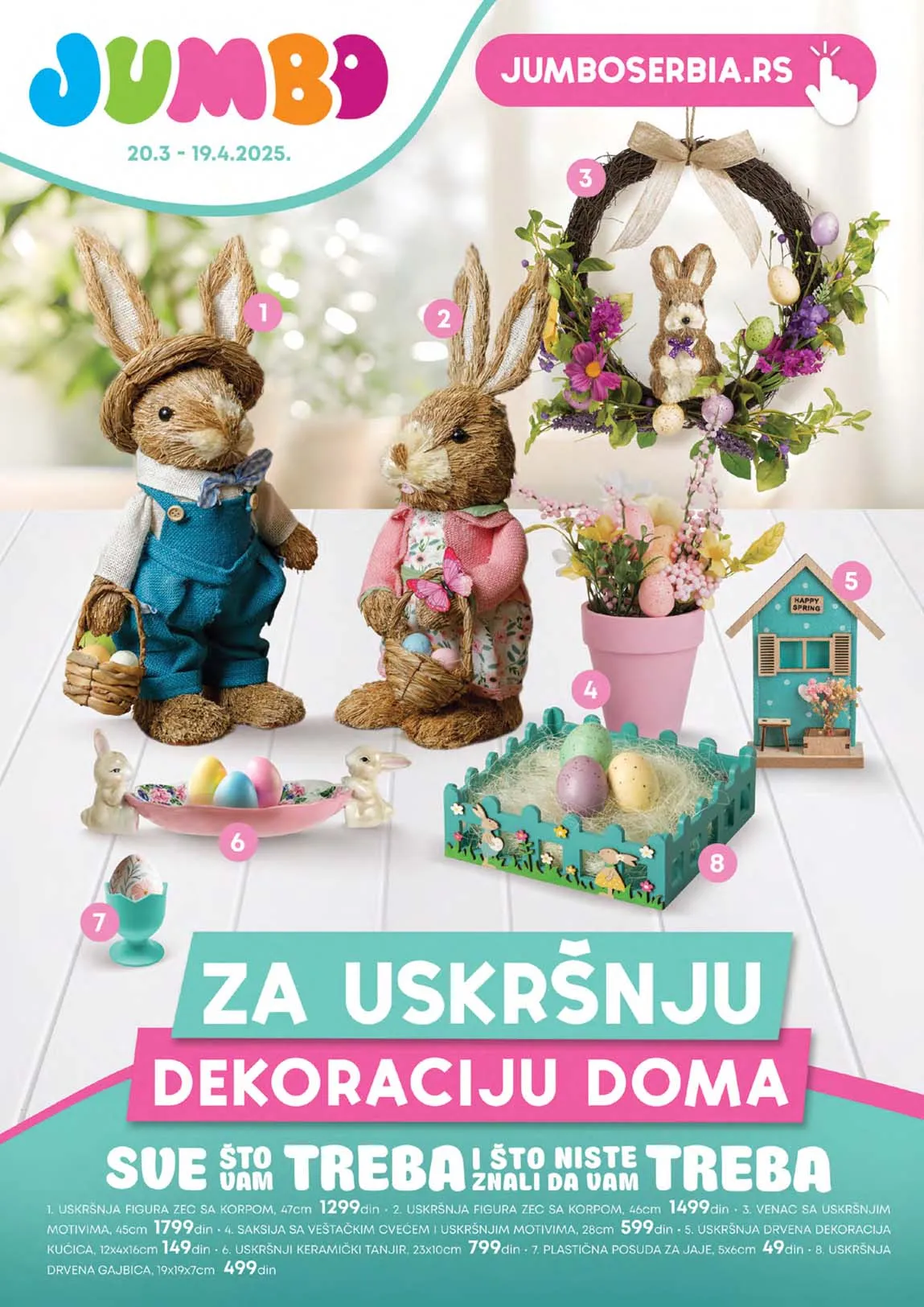 JUMBO Akcija Za uskršnju dekoraciju doma katalog sniženja do 19.04.2025