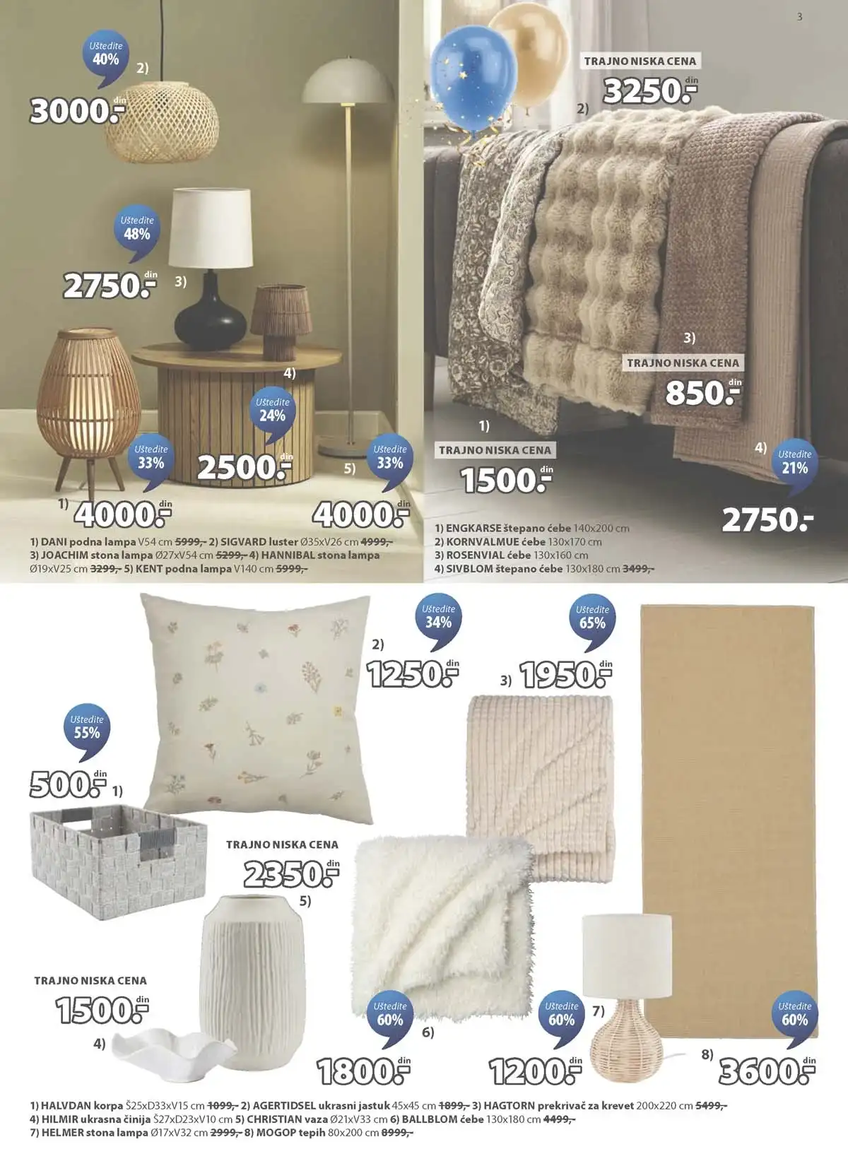 JYSK katalog sniženja do 14.04.2026 strana 3 nameštaj i dekoracija za dom