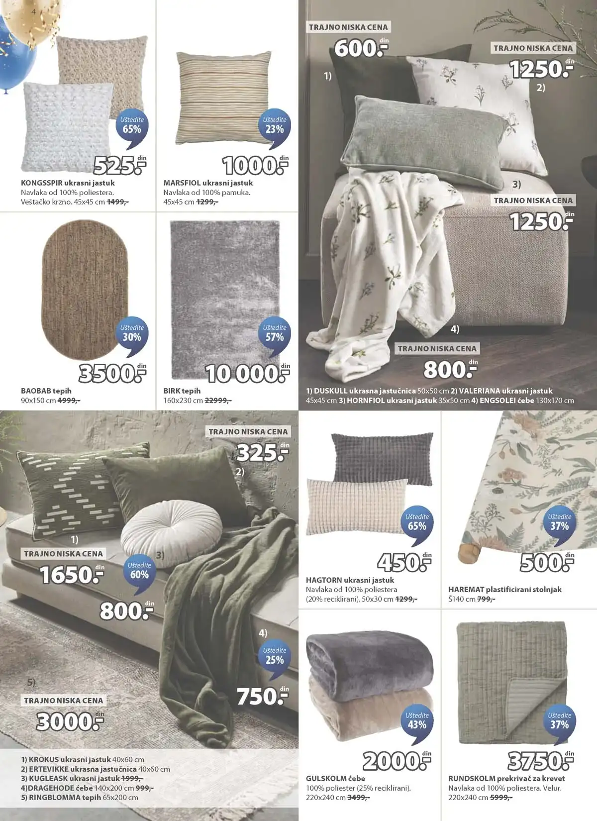 JYSK katalog sniženja do 14.04.2026 strana 4 nameštaj i kućni tekstil