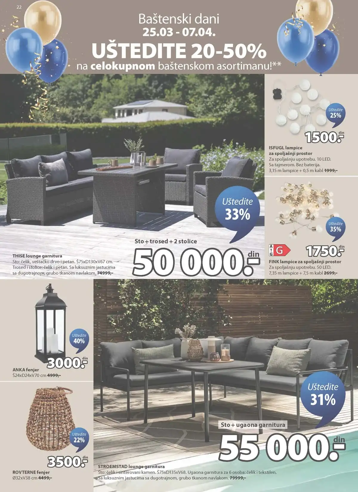 JYSK katalog sniženja do 14.04.2026 strana 22 nameštaj i dekoracija