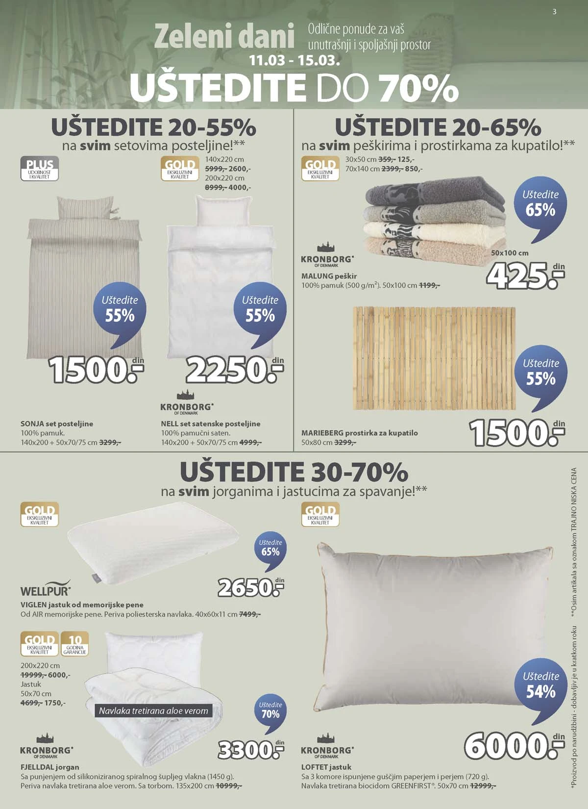 JYSK katalog ponuda strana 3 JYSK katalog sniženja do 24.03.2026 strana 3 nameštaj i dekoracija za dom