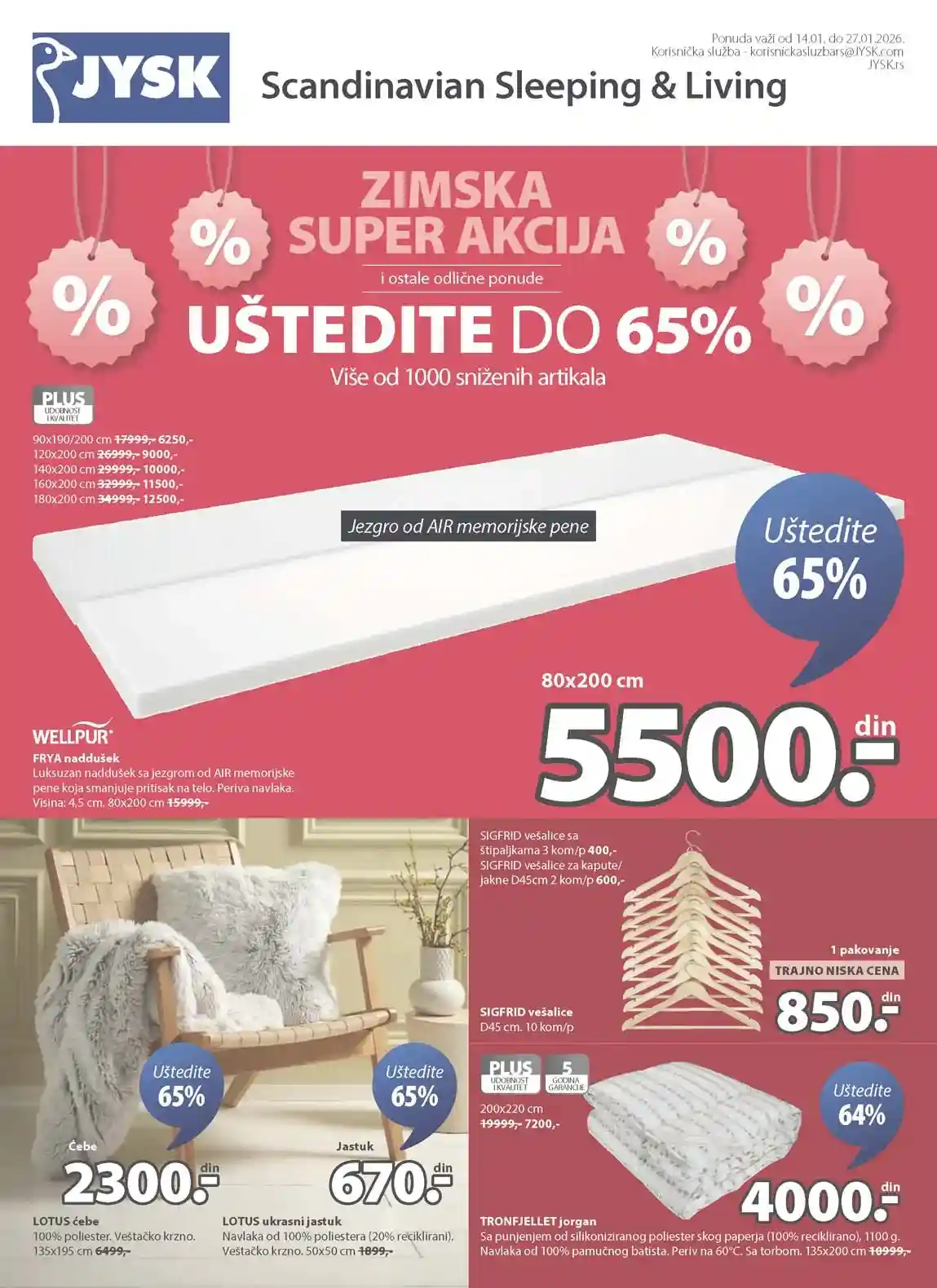 Jysk akcija sniženja Katalog