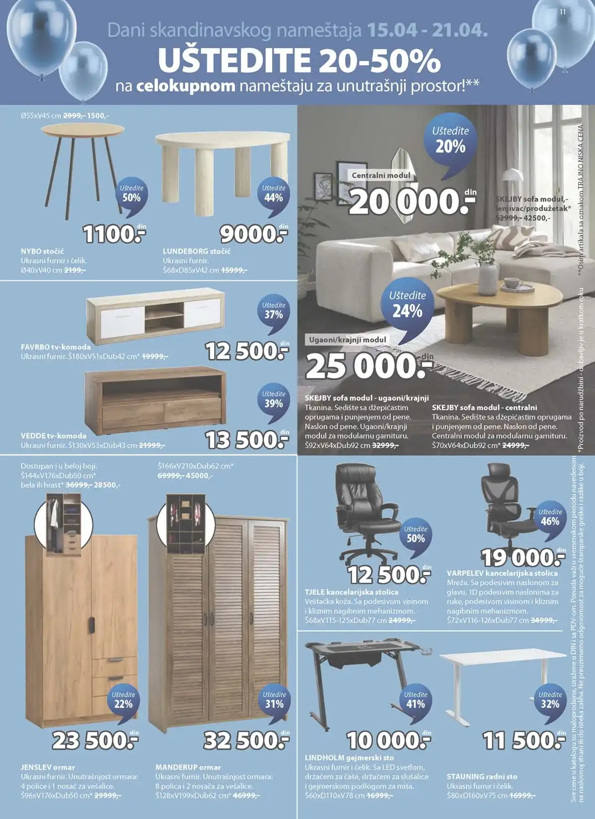JYSK katalog sniženja do 28.04.2026 strana 11 nameštaj i dekoracija