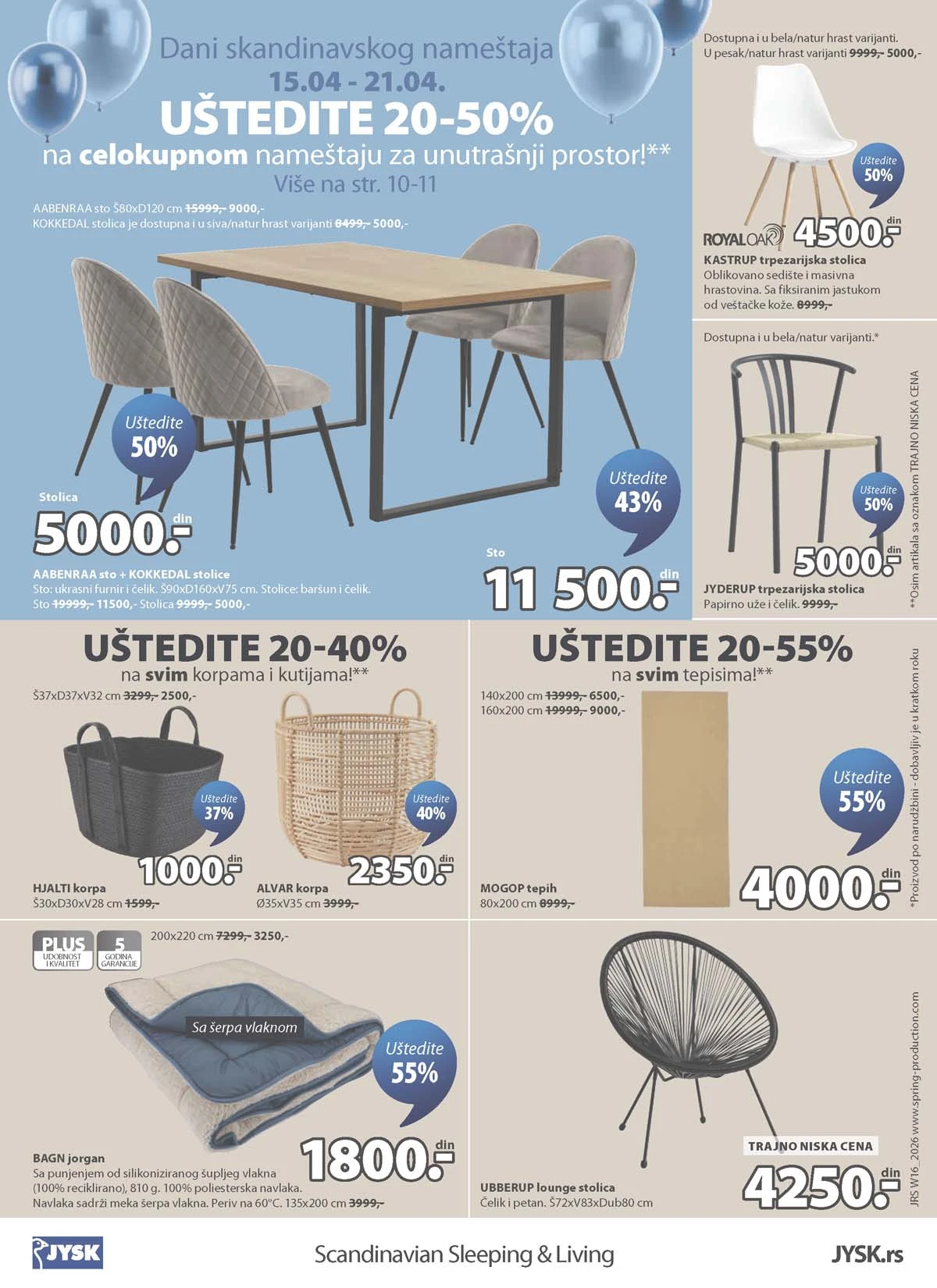 JYSK katalog sniženja do 28.04.2026 strana 12 nameštaj i oprema za dom